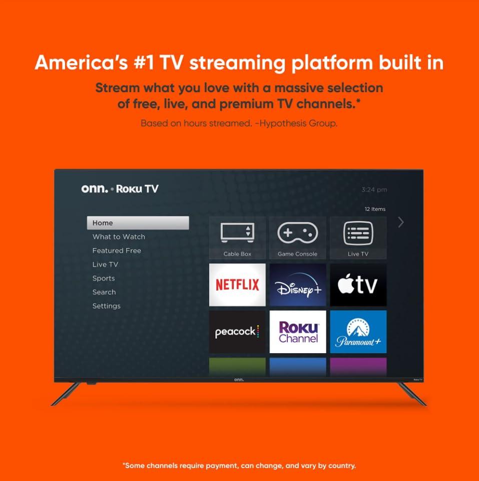 ONN 32-inch LED Roku Smart TV Flat Screen TV, Wi-Fi Connectivity, Mobile App, Compatible with Apple Home Kit, Alexa and Google Assistant, Free Wall Mount, Renewed - Image 7