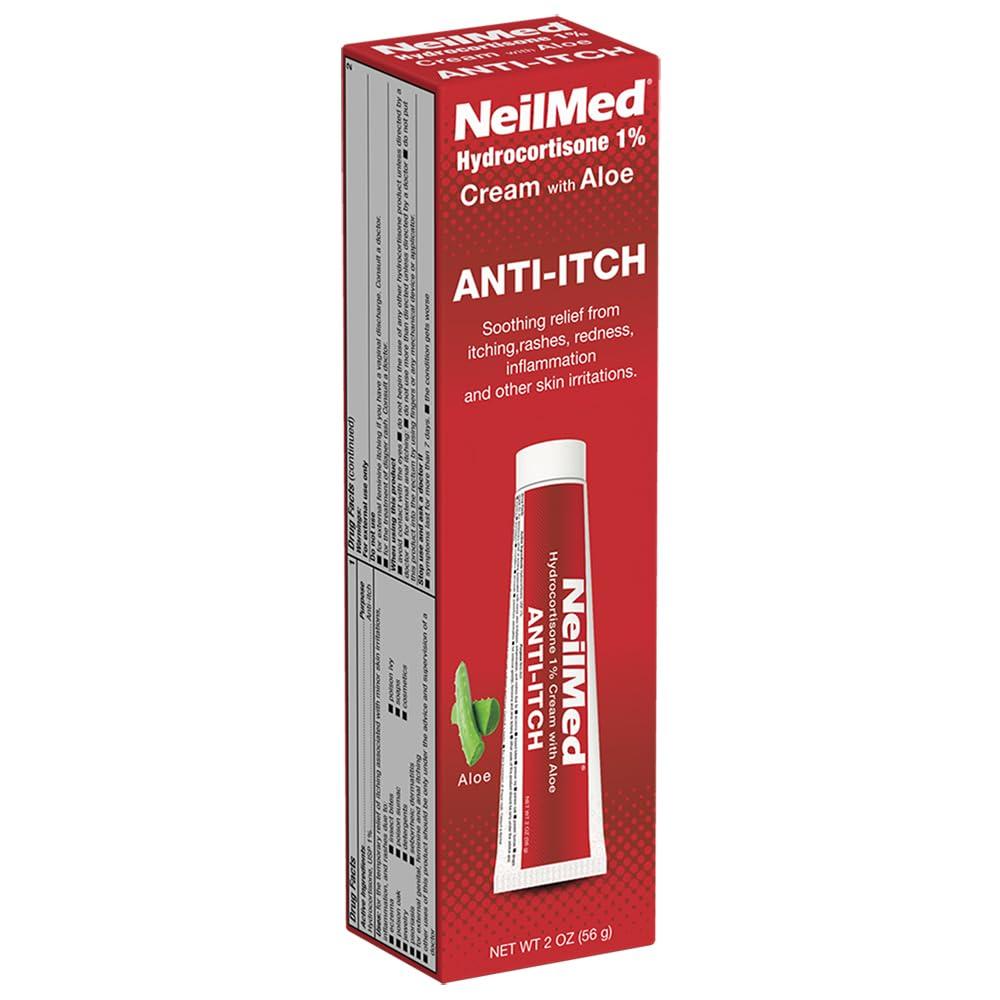 NeilMed Hydrocortisone 1% Anti Itch Cream with Aloe Vera. 2oz – Fast Relief Soothing and Calming - Ideal for Itching, Rashes, Redness, Inflamation & Other Skin Irritations