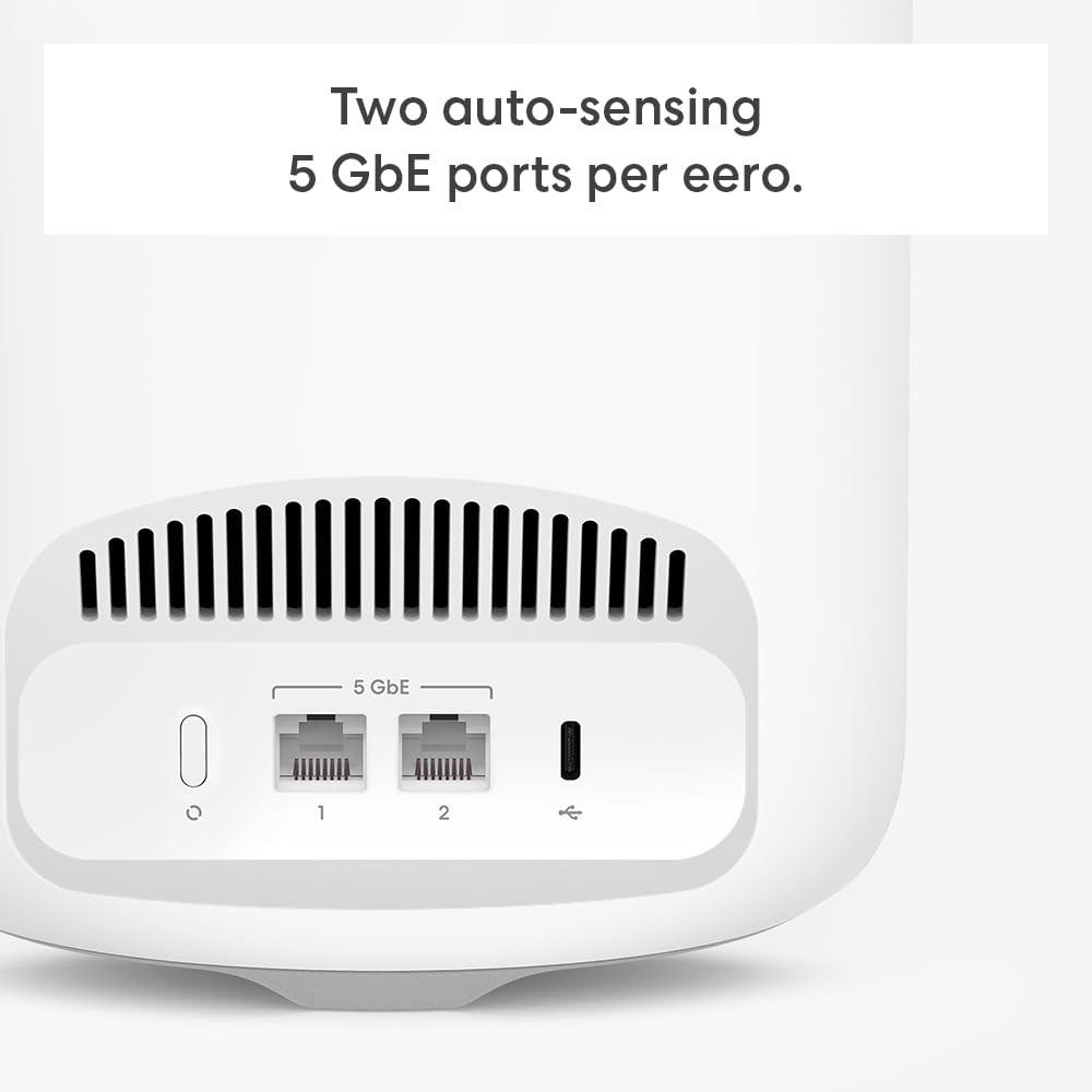 Amazon eero Pro 7 with 1 month free eero for Business (auto-renews annually) - Supports internet plans up to 5 Gbps, Coverage up to 4,000 sq. ft., Connect 400+ devices, 2-pack - Image 2