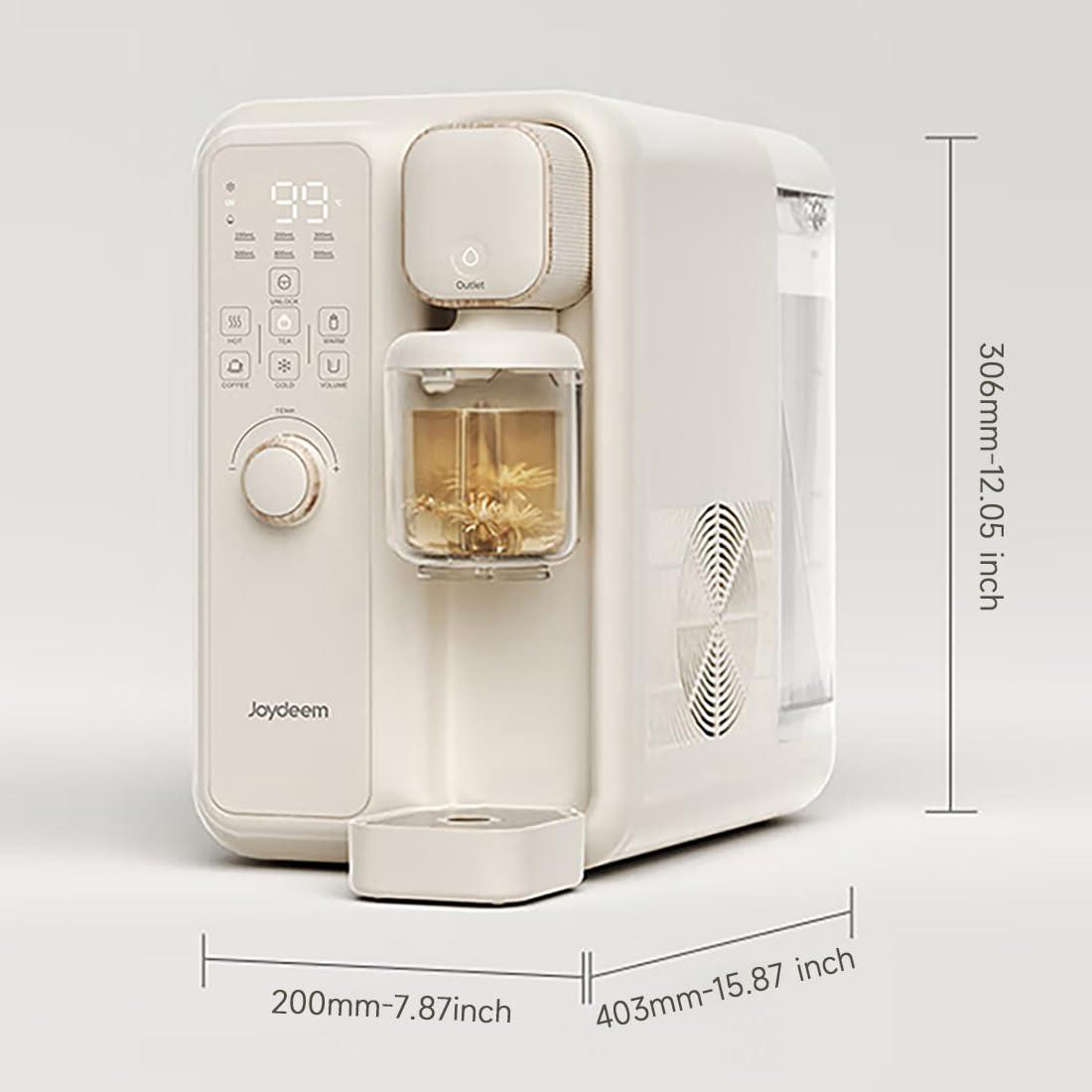 Joydeem Instant Hot & Cold Water Dispenser, Automatic Tea & Coffee Brewer, Adjustable Temperature and Volume, BPA Free, 3.5L 120Oz - Image 2
