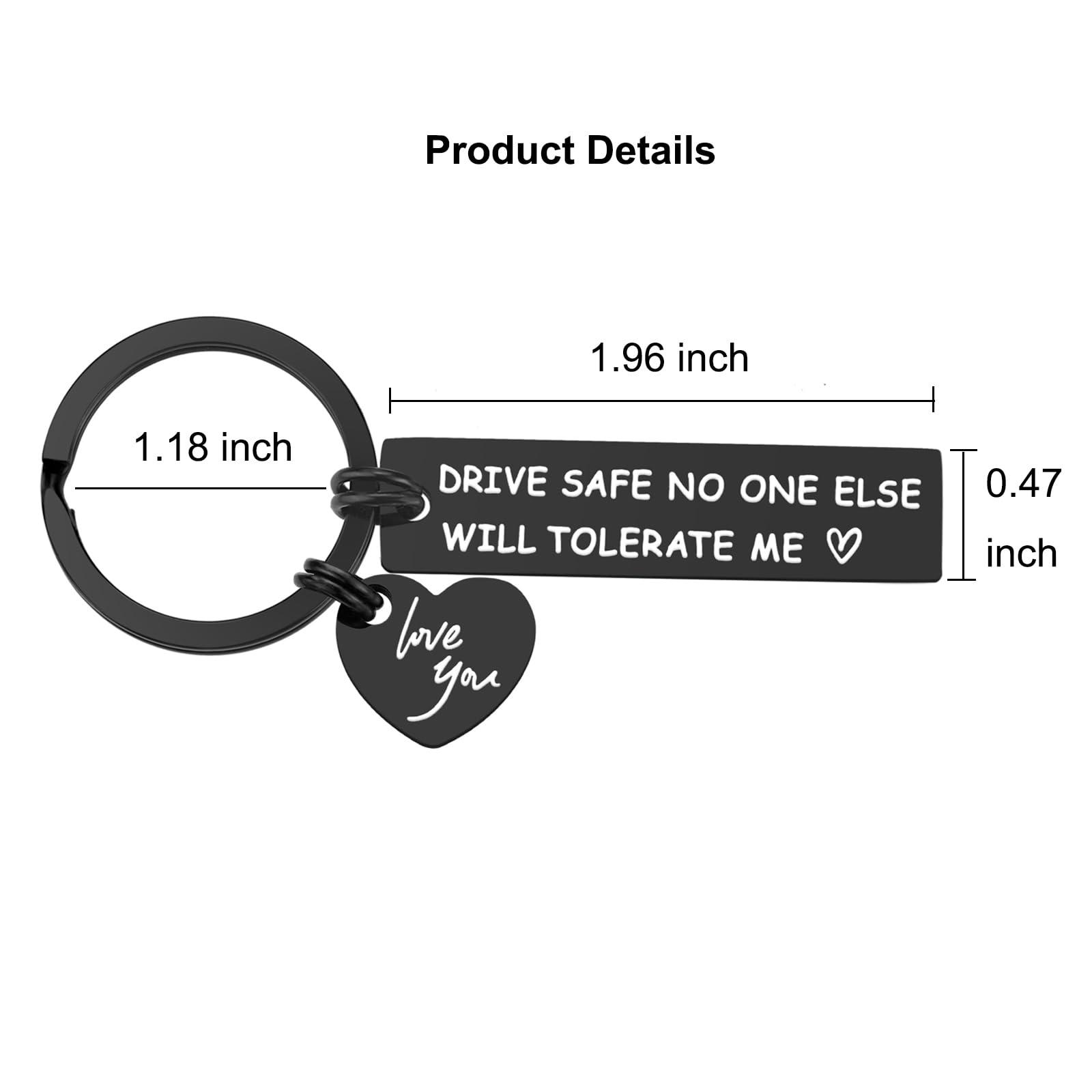 iJuqi Valentine's Day Gifts for Him - Drive Safe Keychain & Boyfriend Gifts for Husband from Girlfriend or Wife - Image 4