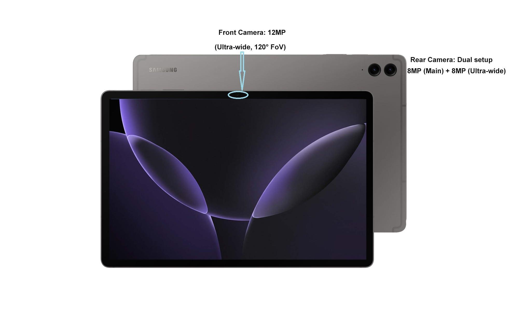 Samsung Galaxy Tab S9 FE+ Plus Android Tablet (12.4” Touchscreen, 8GB RAM, 256GB Storage, 18-hr Long Battery Life, S Pen, 1 Front Camera + 2 Rear Cameras, Lightweight Durable Design) SM-X610, Gray - Image 7
