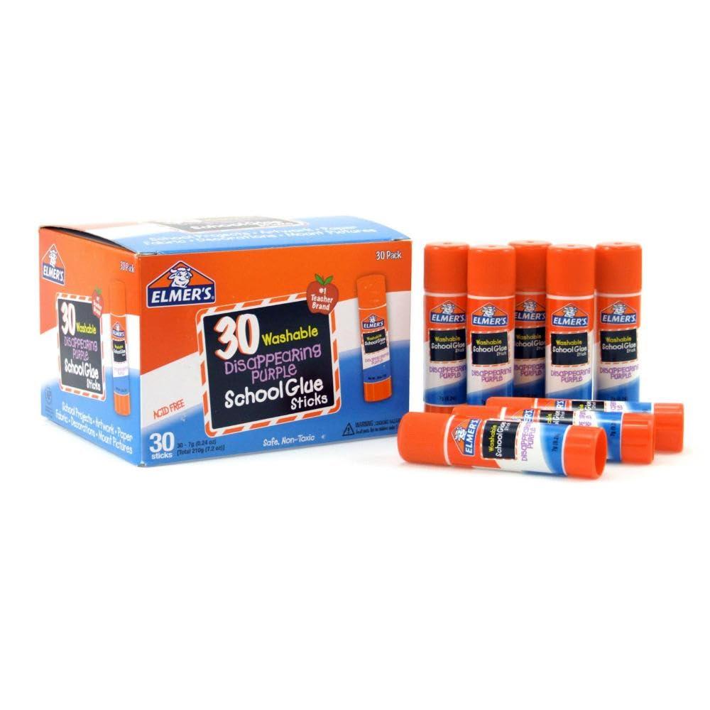 Elmer's Disappearing Purple School Glue Sticks Washable 7 Grams 30 Count - Image 6
