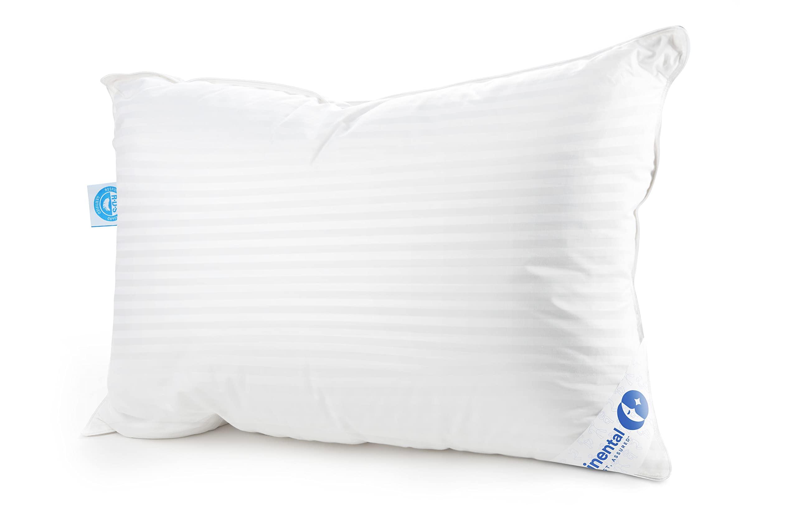 Continental Bedding Luxury Down Pillows King Size Set of 2 - Cool Breathable Bed Pillows for Sleeping, Back, Side, Stomach Sleepers – 700 FP, Firm - Image 7