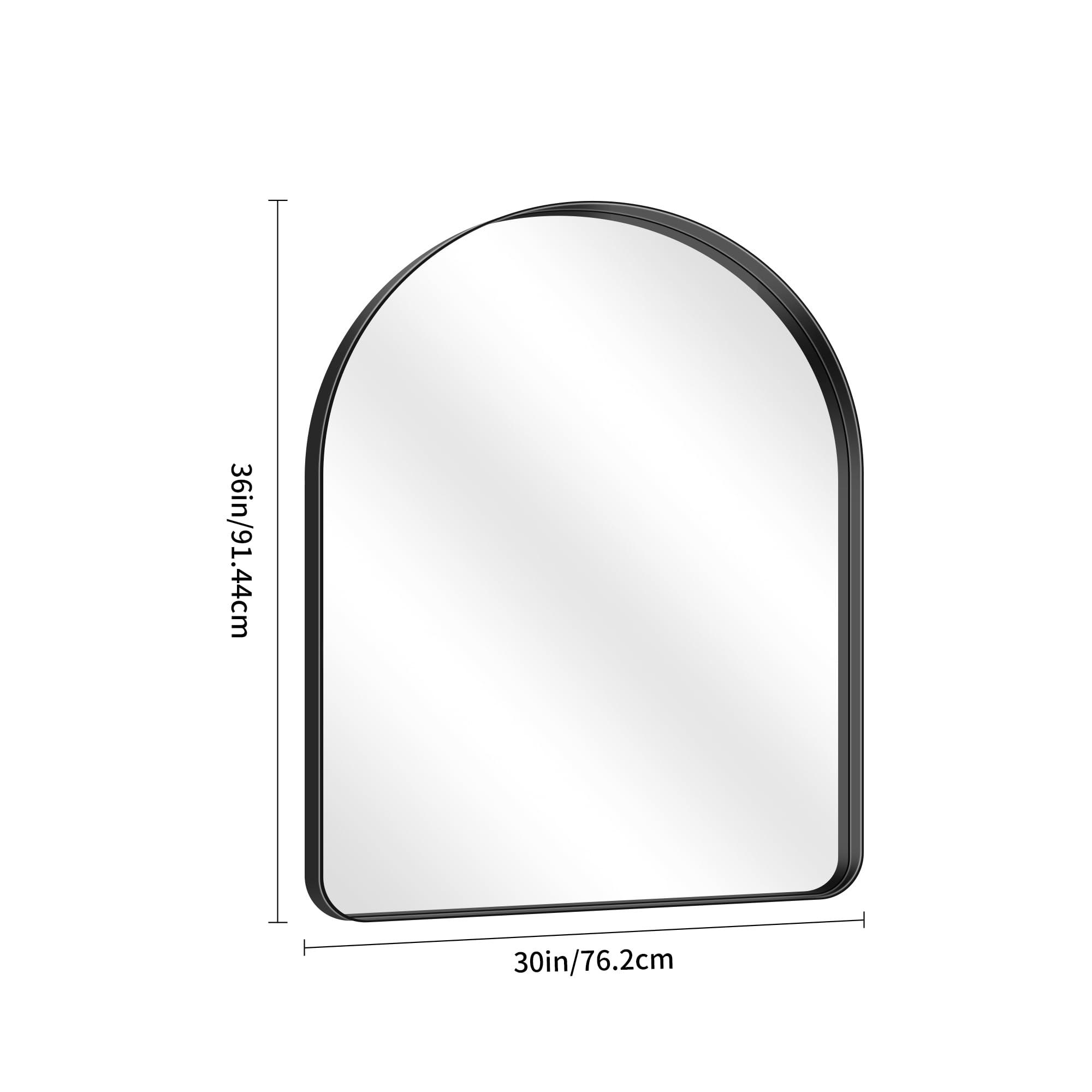 NIMURY Arched Wall Mirror, 30"×36" Bathroom Mirror Black Deep Frame, Modern Dresser Mirror Wall Mounted Decor Metal Frame for Bedroom Living Room Entryway Fireplace Mantel Dining Room - Image 2