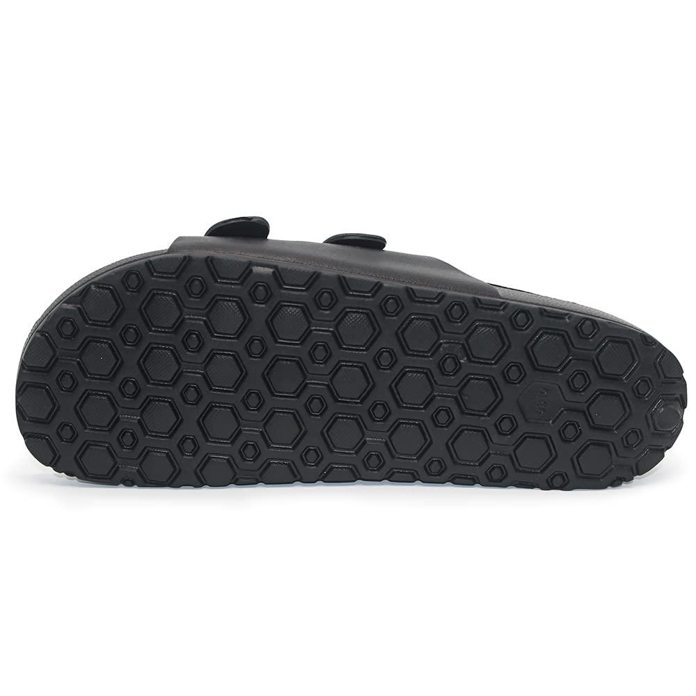BEMGNAR Men’s Lightweight Comfort Slides Double Buckle Slip-on Adjustable EVA Orthopedic Flat Sandals - Image 3