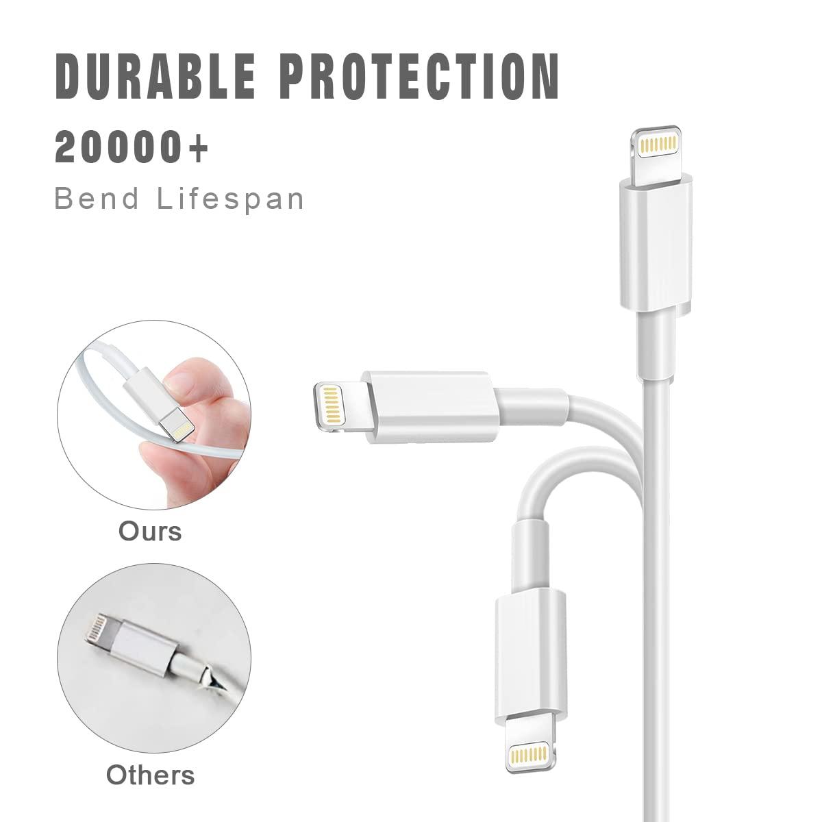 iPhone Charger, 5Pack(6/6/6/10/10FT) [Apple MFi Certified] Apple Charging Cables Lightning Cable Fast iPhone Charging Cord for iPhone 14/13/12/11/11Pro/11Max/ X/XS/XR/XS - Image 2