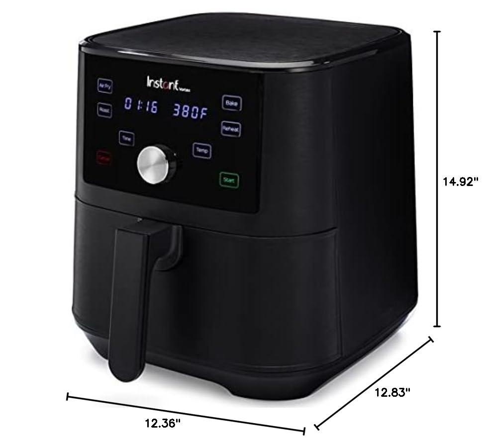 Instant Pot Vortex 6QT XL Air Fryer, 4-in-1 Functions that Crisps, Roasts, Reheats, Bakes for Quick Easy Meals, 100+ In-App Recipes, is Dishwasher-Safe, from the Makers of Instant Pot, Black - Image 3