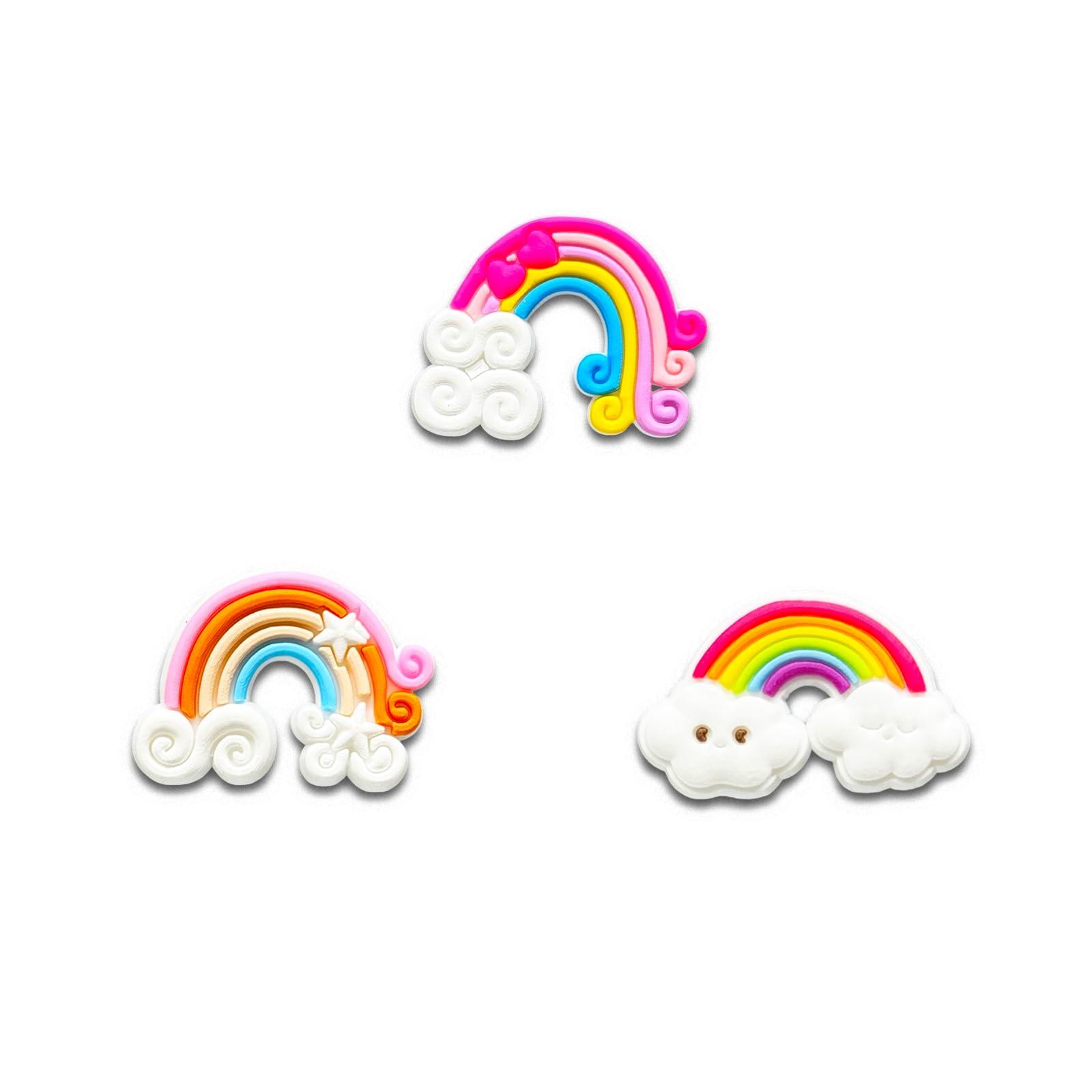 Wlyosvje 10Pcs Rainbows Shoe Charms for Clog Sandals, Cute Rainbows Shoes Decoration Charms for Teen Adults - Image 4