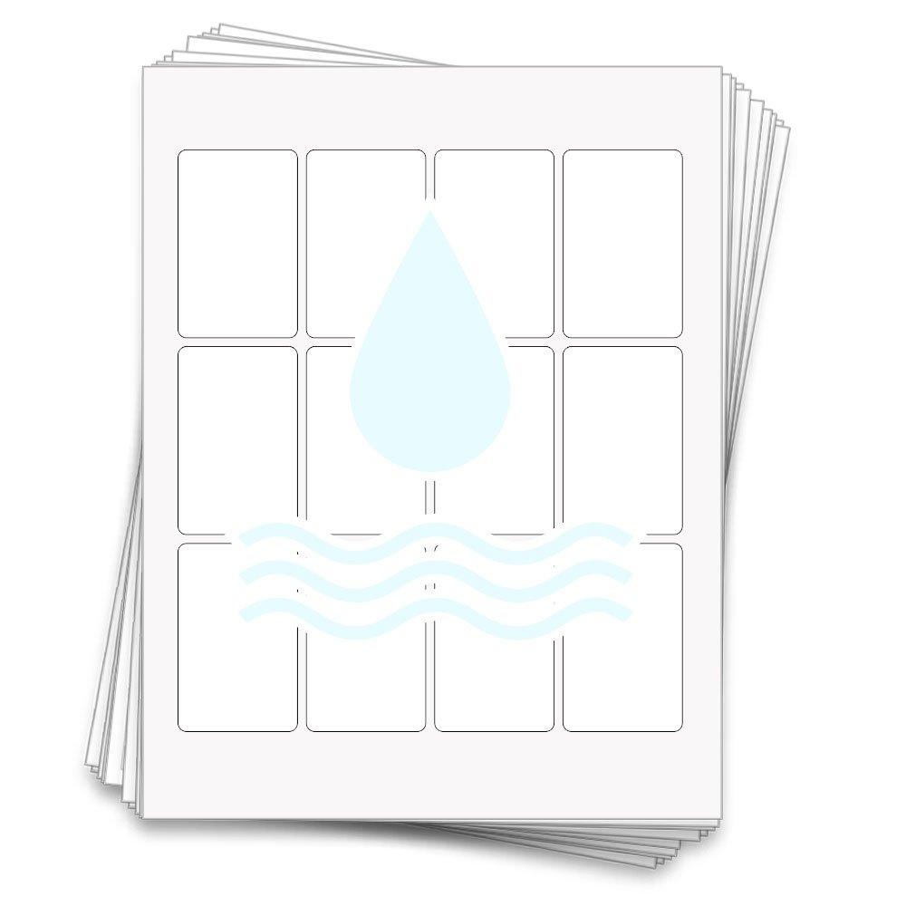 120 Labels for 4 oz Jars, 1.75 in. x 2.75 in. (White Waterproof Vinyl (Inkjet only)) - Image 3