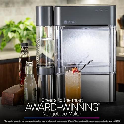 GE Profile Opal 2.0 XL with 1 Gallon Tank, Chewable Crunchable Countertop Nugget Ice Maker, Scoop included, 38 lbs in 24 hours, Pellet Ice Machine with WiFi & Smart Connected, Stainless Steel - Image 3