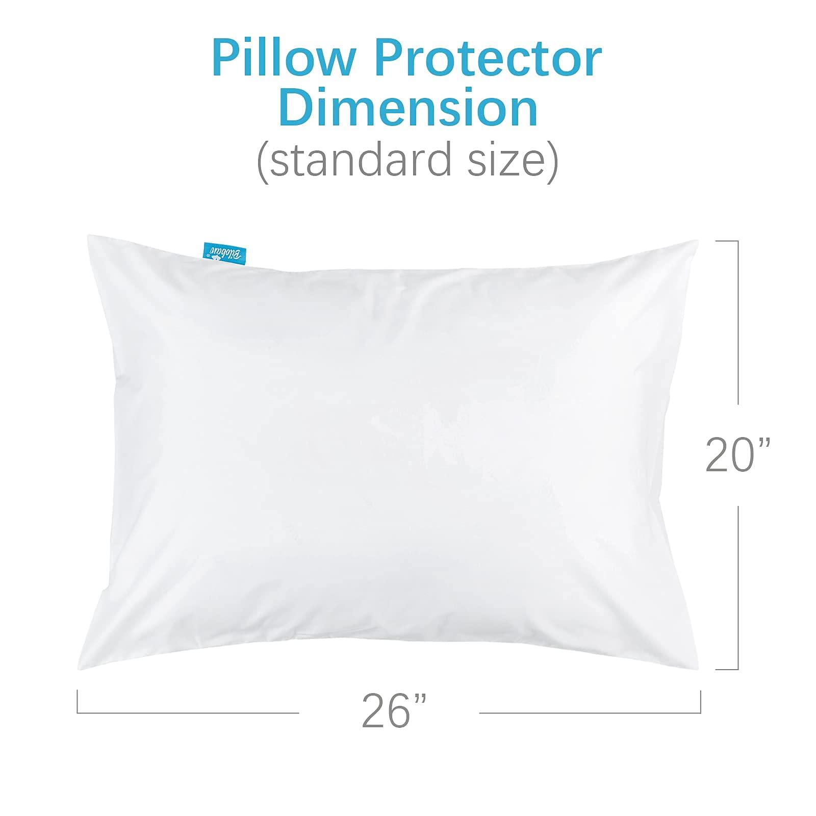 Pillow Protector 100% Waterproof & Noiseless Pillow Cover Pillow Protectors with Zipper Standard Size 2 Pack 20 x 26 Inches Pillow Cases Machine Washable - Image 3