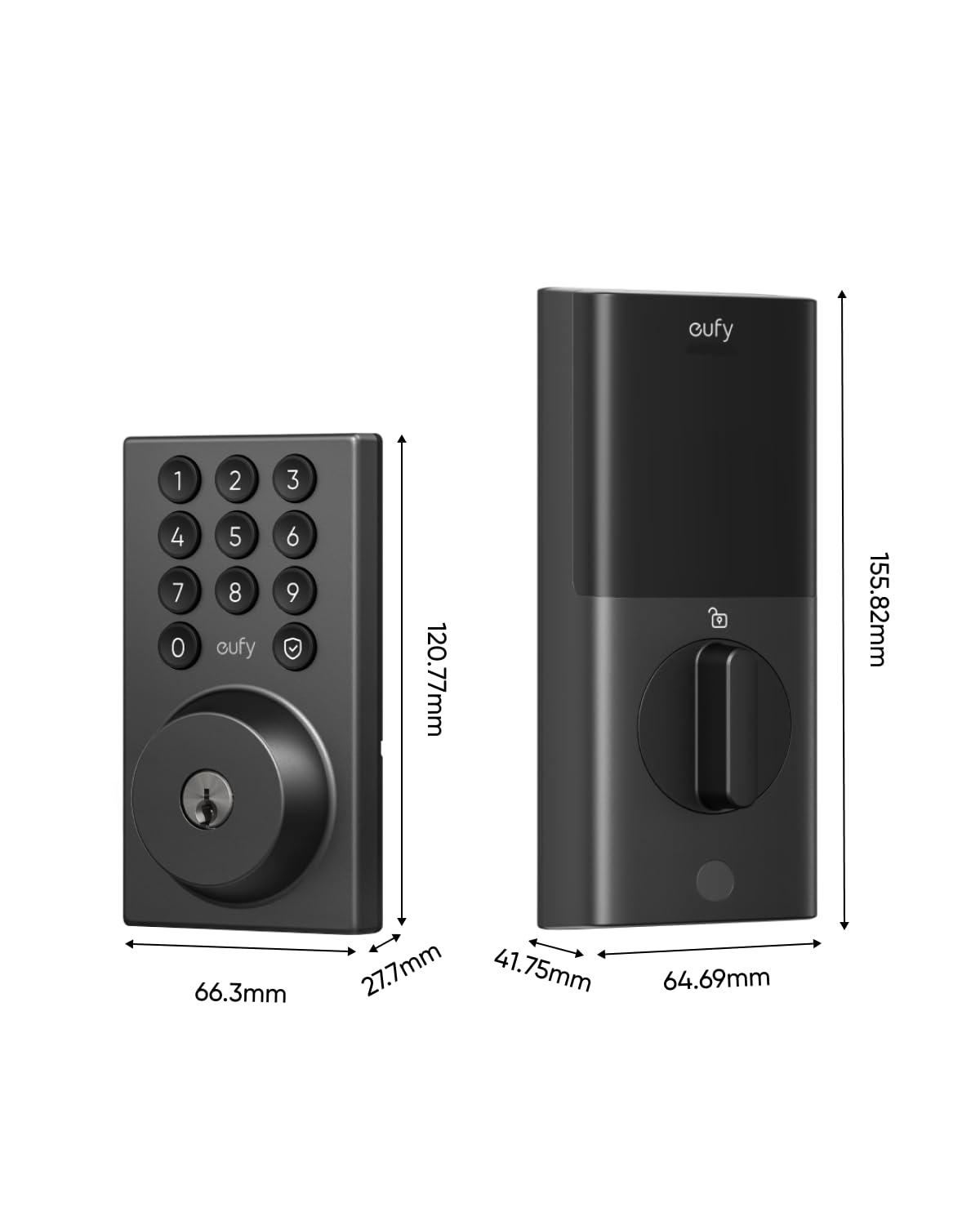 eufy Security Smart Lock C30, Keyless Entry, Built-in WiFi Deadbolt for Front Door, No Bridge Required, Easy Installation, App Remote Control, Auto Lock - Image 2