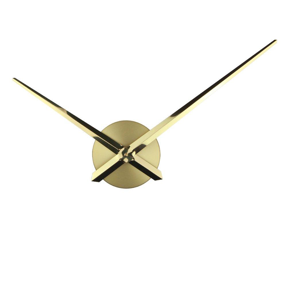 AMAZLIFE 3D DIY Wall Clock - Frameless Large 3D Modern Wall Clock Mirror Stickers Decor for Office Living Room Bedroom Home Decorations (Gold) - Image 4