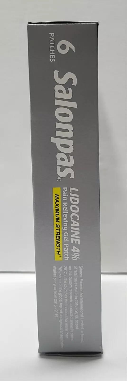 Salonpas lidocaine (3 Pack) Pain Relieving Maximum Strength Gel Patch - Image 6