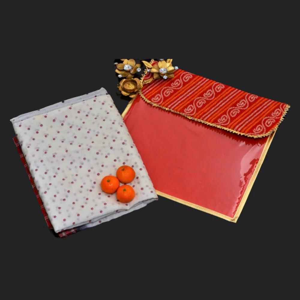 Desi Favors Saree Cover Fabric Bags, Indian Silk Saree Gifting/Storage Bag for Weddings, Reusable Cotton Saree Covers for Clothes Storage/Garment Bag, Travelling, Bulk - 16x17 Inch (Pack of 4) - Image 2
