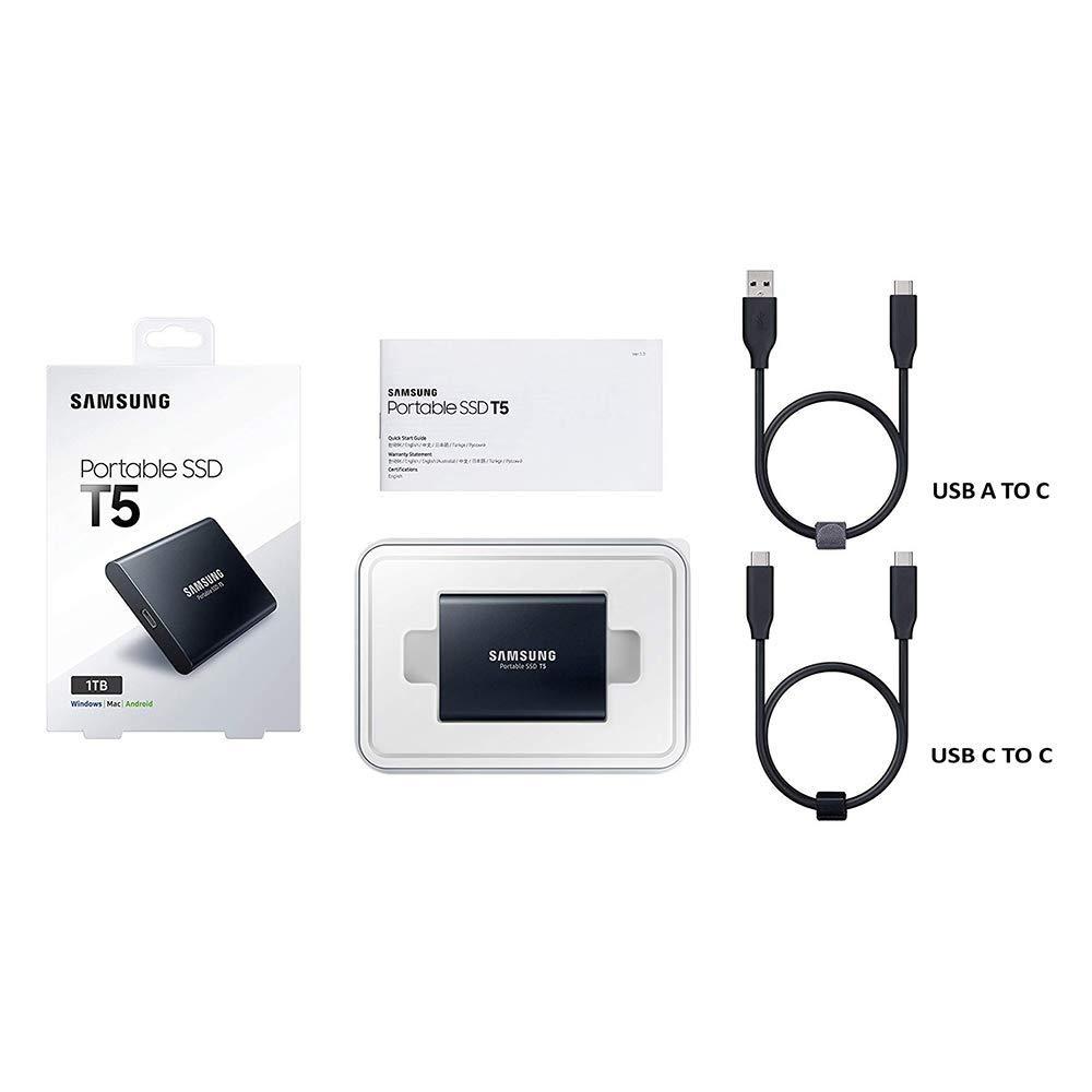 SAMSUNG T5 Portable SSD 1TB - Up to 540MB/s - USB 3.1 External Solid State Drive, Black (MU-PA1T0B/AM) - Image 2