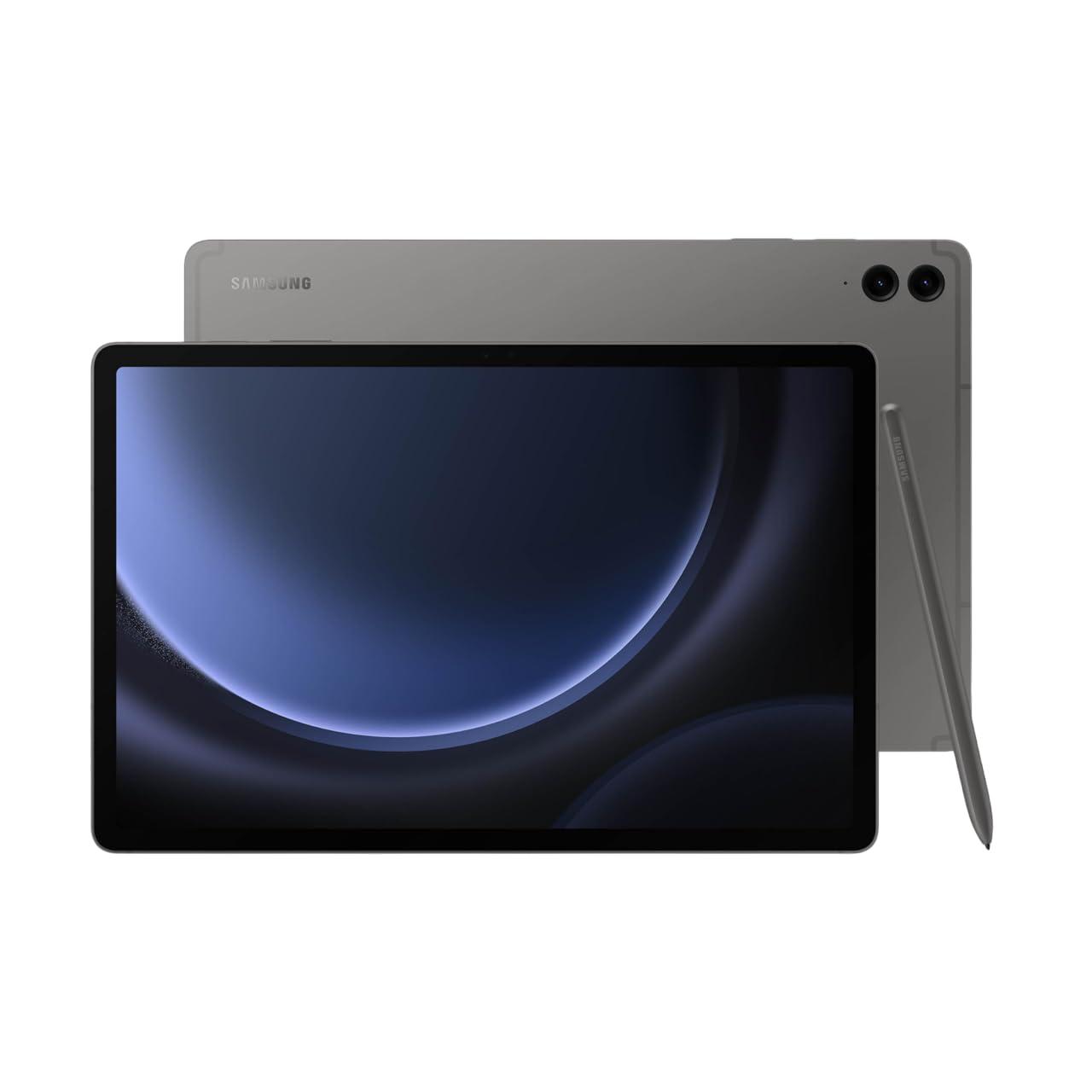 SAMSUNG Galaxy Tab S9 FE+ Plus 12.4” 256GB Android Tablet, Long Battery Life, Powerful Processor, S Pen, 8MP Camera, Lightweight Durable Design, Expandable Storage, US Version, 2023, Gray