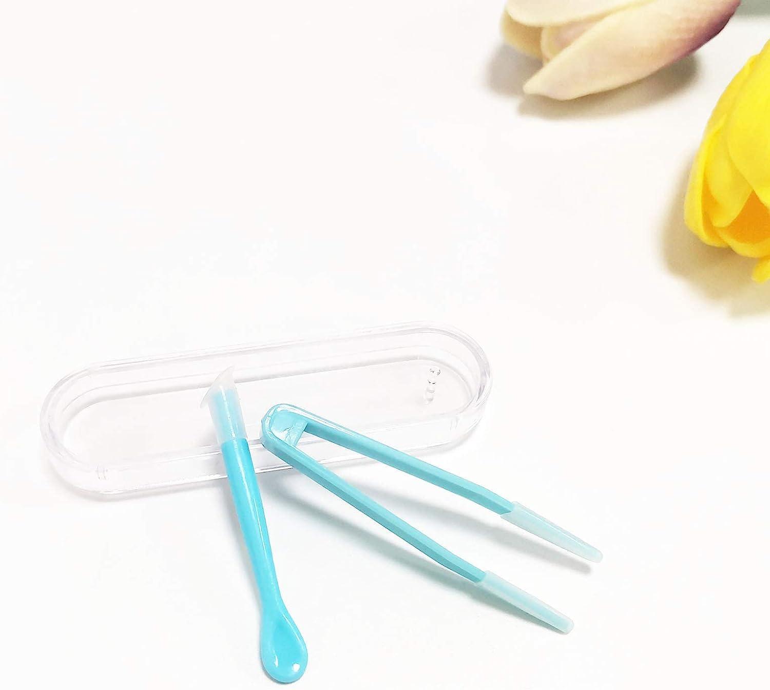 JJLFresheners Blue Contact Applicator,Contact Lens Remover Tool,Inserter+Tweezer with Soft Tip,for Contact Lens Cases Health and Household - Image 5