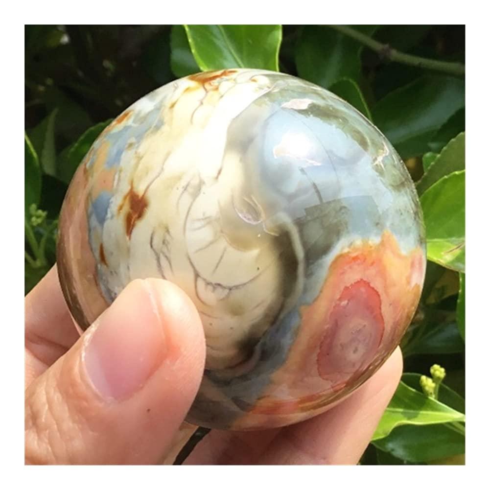 WGPHD Health & Household Natural Polished Ocean Jasper Crystal Ball Healing Quartz Crystal Spheres Ornaments Gifts for Chakra Home Decoration - Image 5