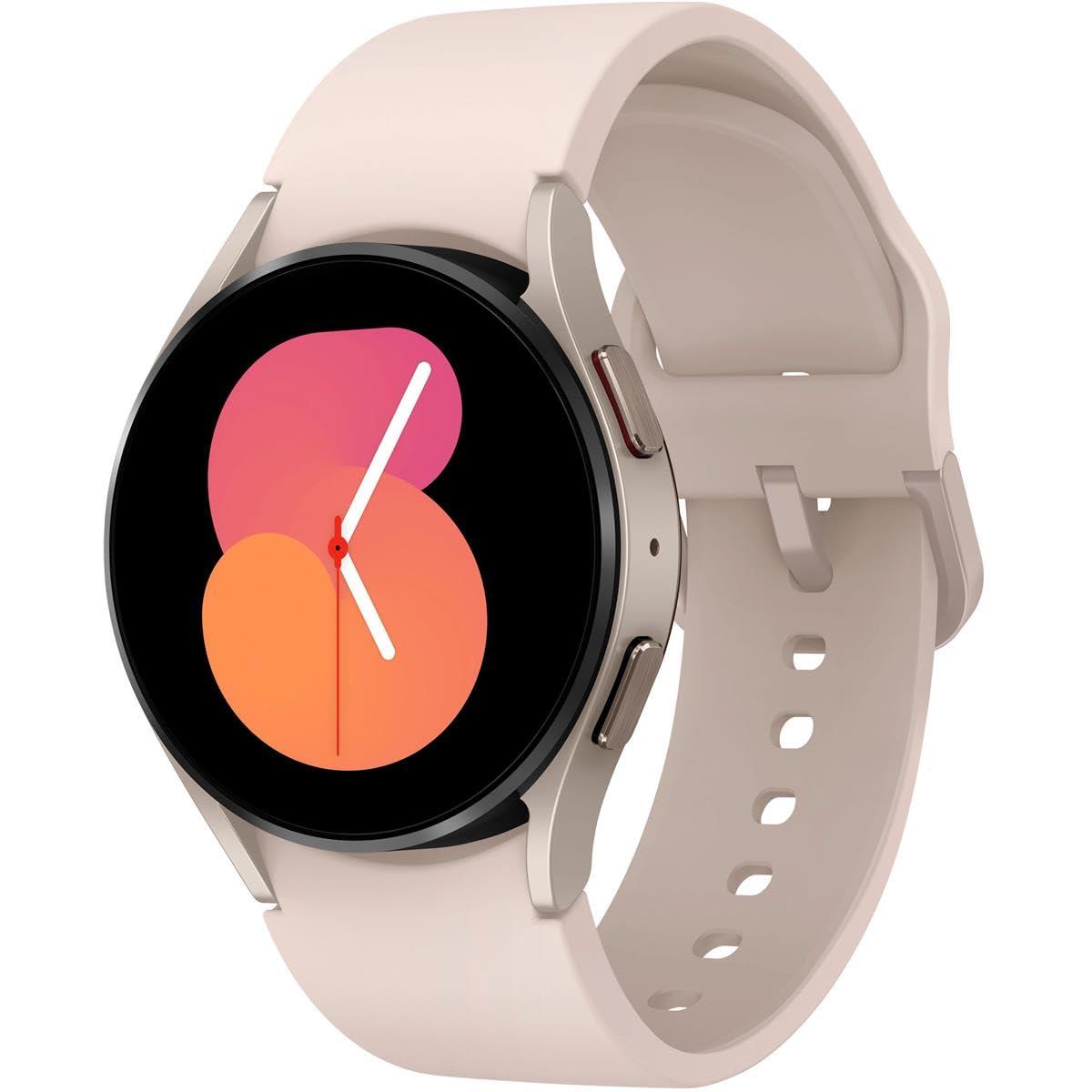 Samsung Galaxy Watch 5 (40mm, WiFi + 4G LTE) 1.2" Super AMOLED Smartwatch GPS Bluetooth w/ Advanced Sleep Coaching, Bioactive Sensor, Water Resistant R905U (Generic Charger, Pink Gold) (Renewed)