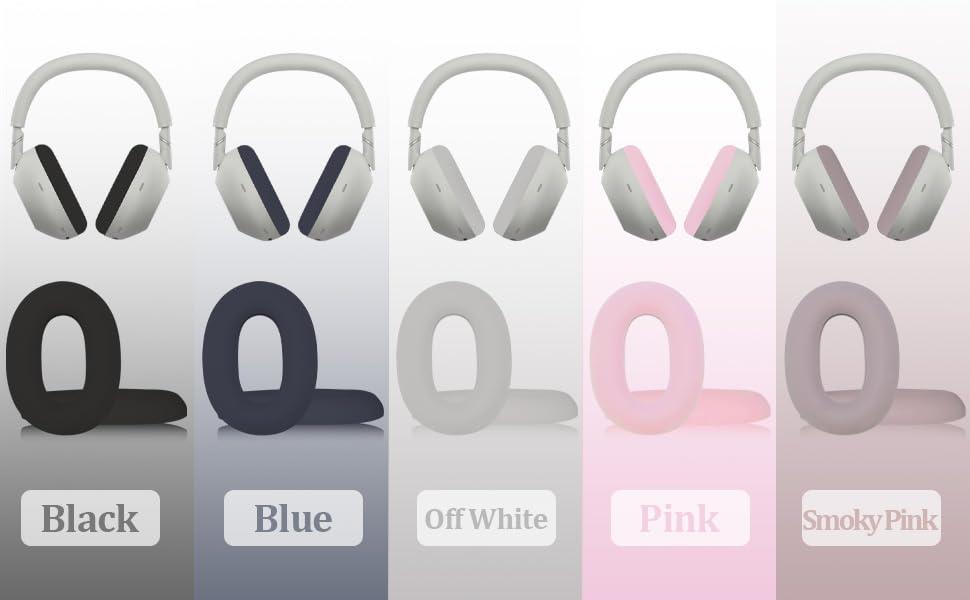 Adhiper Silicone Sweat Earpad Covers for Sony WH-1000XM6 Headphones, XM6 Accessories Ear Covers Silicone Case Cover Protector, Sweatproof & Easily Washable - Black - Image 7