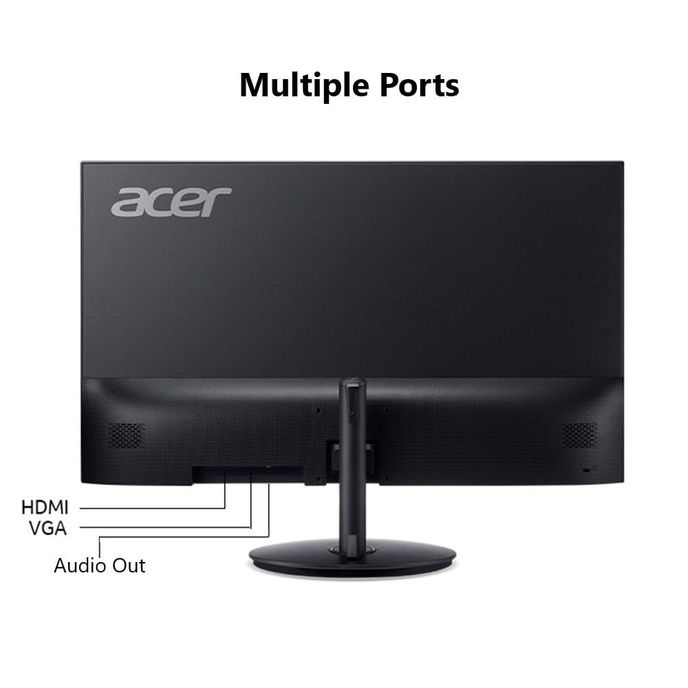 Acer SH242Y Ebmihx 23.8" FHD 1920x1080 Home Office Ultra-Thin IPS Computer Monitor AMD FreeSync 100Hz Zero Frame Height/Swivel/Tilt Adjustable Stand Built-in Speakers HDMI 1.4 & VGA Port - Image 8