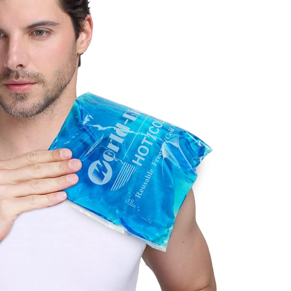 Extra Large Gel Ice Packs for Injuries Reusable Gel Cold Compress for Shoulder, Knee, Back and Neck - Hot and Cold Packs for Pain, Injury, Surgery - Flexible Ice Pack for Injury - 8.3" x 12.4"