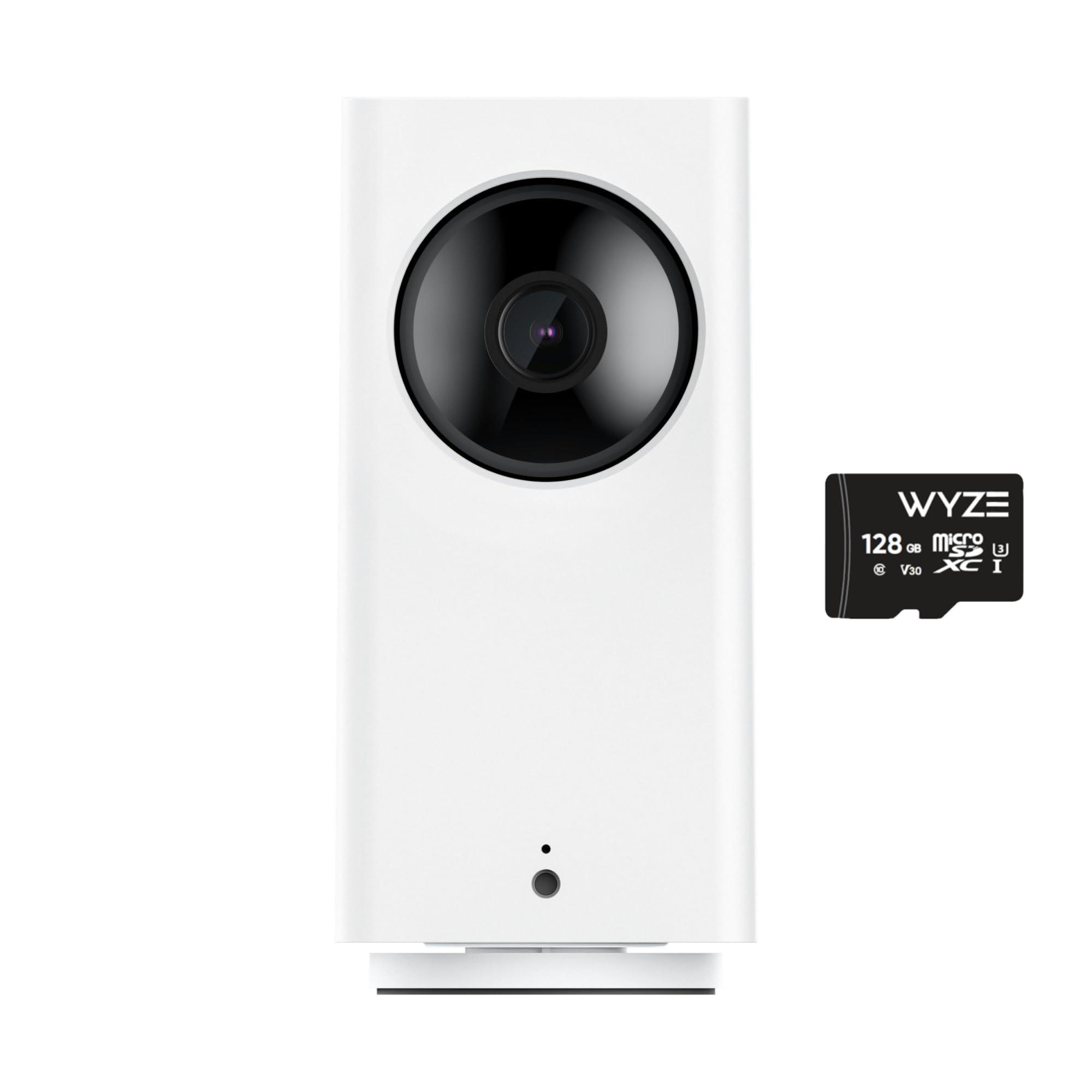 Wyze Cam Pan v2, Pan/Tilt/Zoom Indoor Wi-Fi Smart Home Security Camera with 1080p Color Night Vision, Motion and Sound Detection for Baby & Pet, Compatible with Alexa & Google Assistant, White