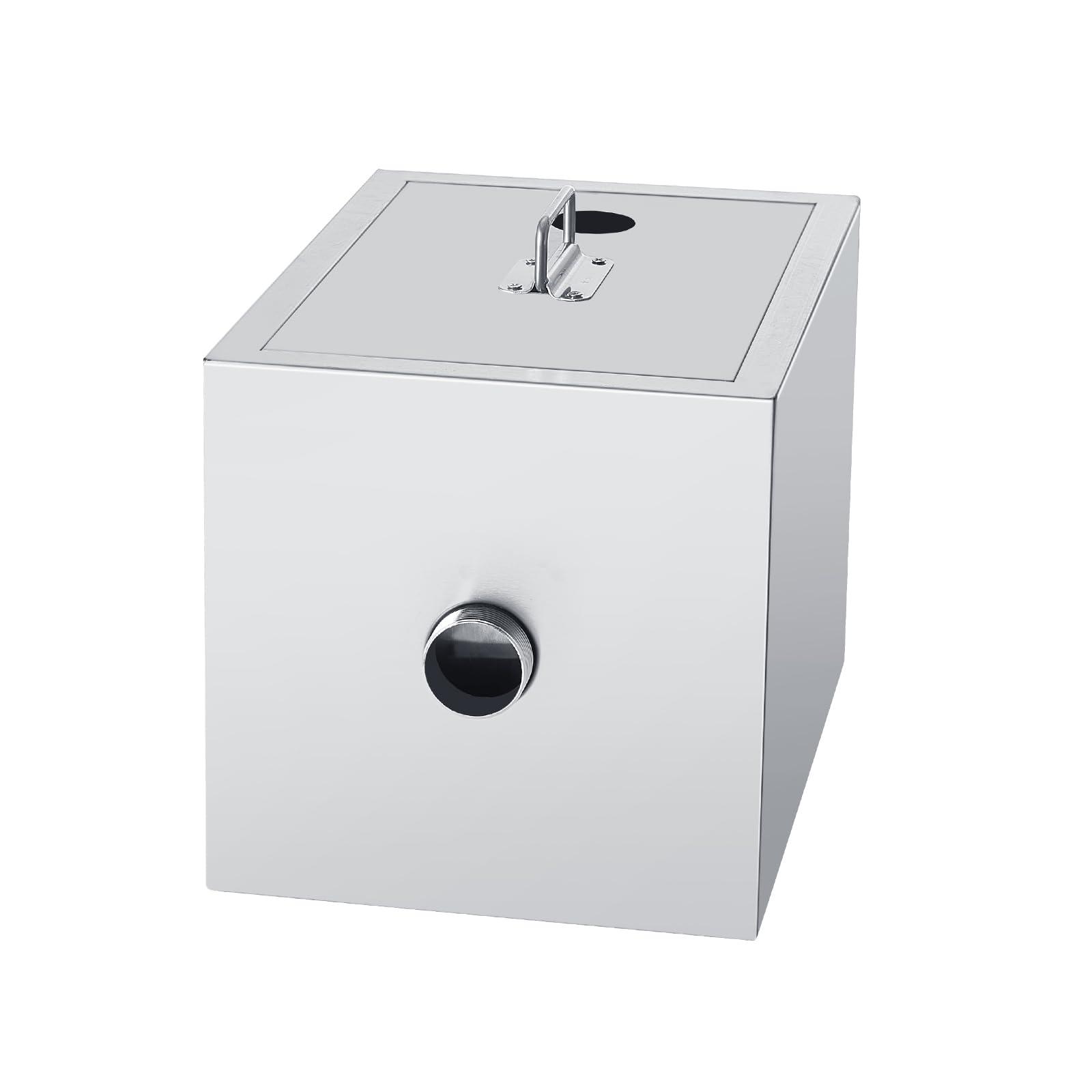 VEVOR Commercial Grease Trap, 8 LBS Grease Interceptor, Top Inlet Interceptor, Under Sink Stainless Steel Grease Trap, 2.8 GPM Waste Water Oil-water Separator, for Restaurant Canteen Home Kitchen - Image 9