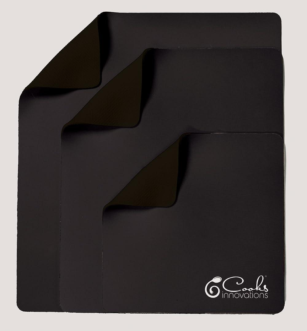 Cooks Innovations 3 Pack Heat Resistant Mats for Countertop, Air Fryer Heat Pad Protector, Appliance Sliders for Kitchen, Sliding Function for Air Fryer, Coffee Maker