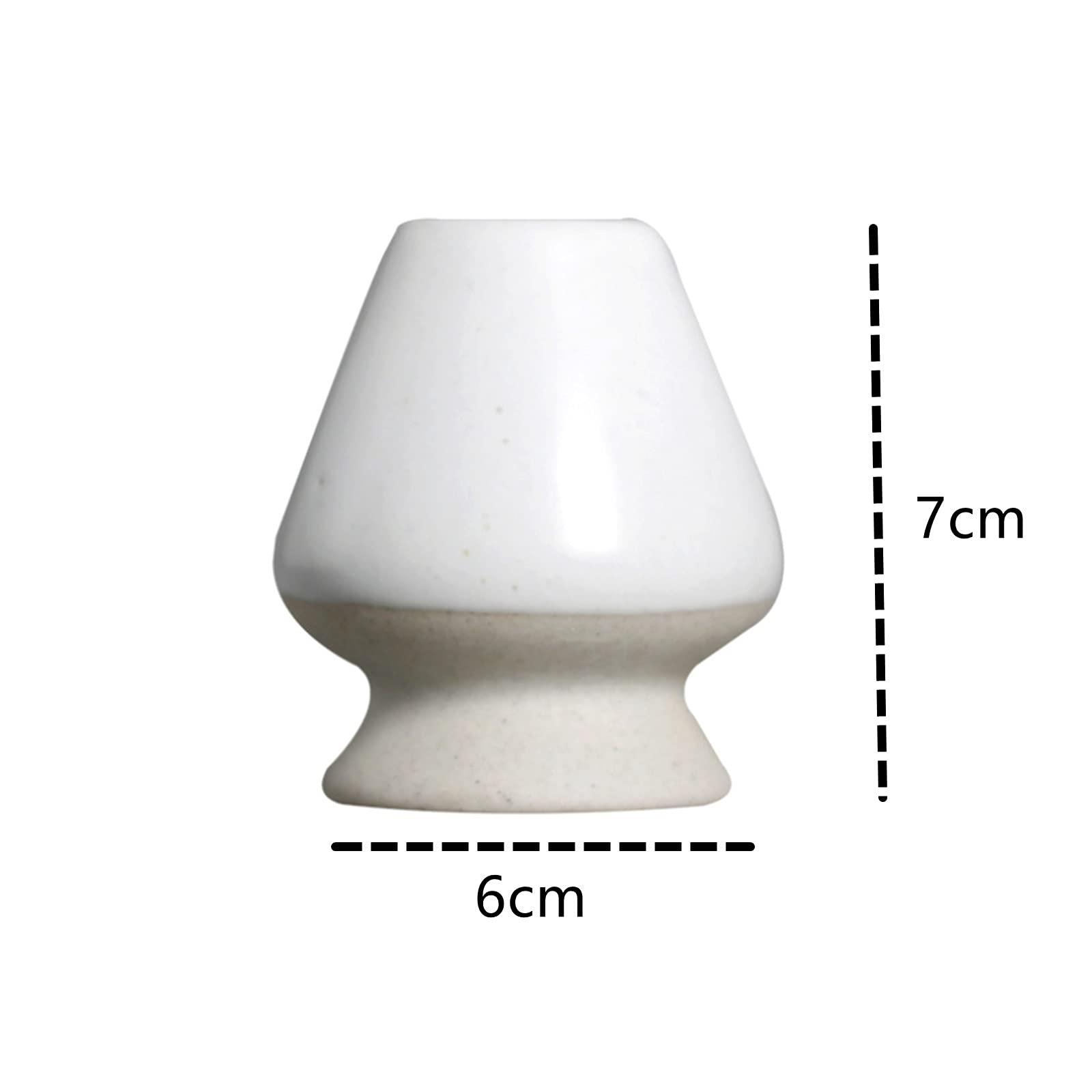 Matcha Tea Whisk Holder Ceramic Holder for Bamboo Matcha Chasen fit for Matcha Chasen Tea Set Accessories (White 2) - Image 3