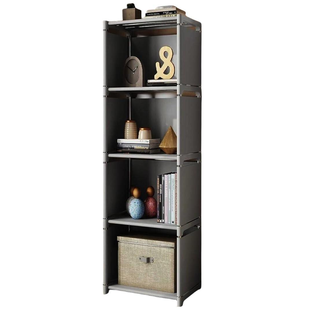 RIIPOO Storage Cubes Organizer Shelves, 4 Cube Bookcase Bookshelf for Bedroom Closet Small Spaces, Cube Storage Organizer Shelf for Kids Clothes Nursery