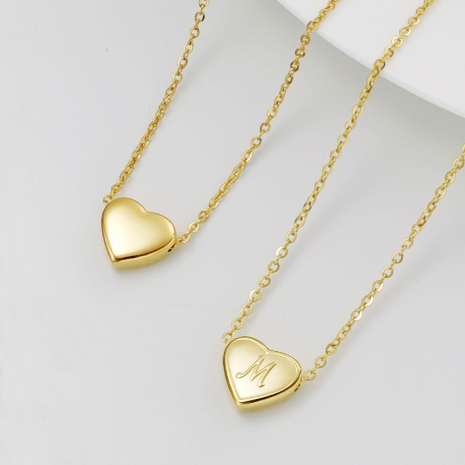PORPI-JOJO Initial Necklace for Women Letter Necklaces for Girls Dainty Gold Heart Pendant for Little Girls Birthday Gifts for Teens - Image 5