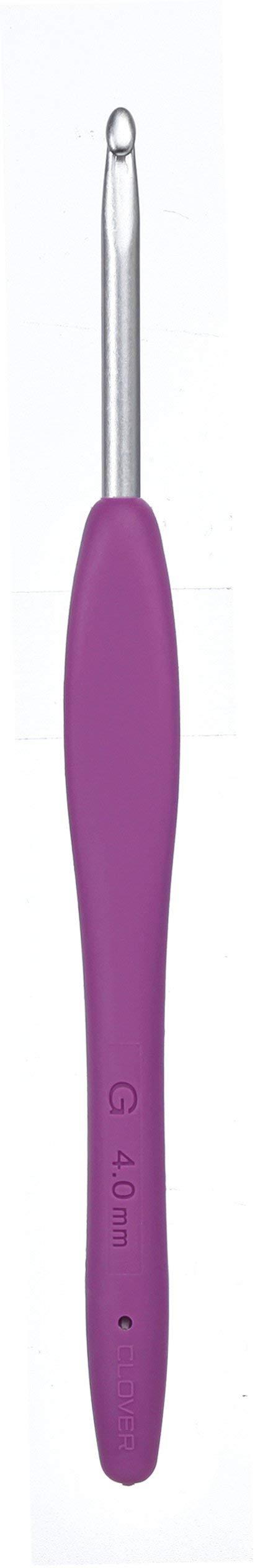 Clover 1045/G Purple Amour Crochet Hook, Size G, 4.0mm - Image 2