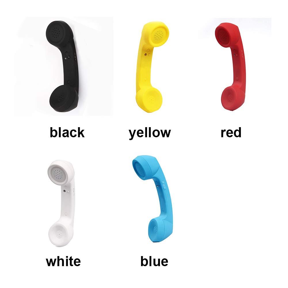 EMVANV Cordless Telephone Handset, Retro Wireless Mobile Phone Telephone Handset Receivers Headphones Radiation Proof Stereo Convenient Call Cell Phone(Red) - Image 8