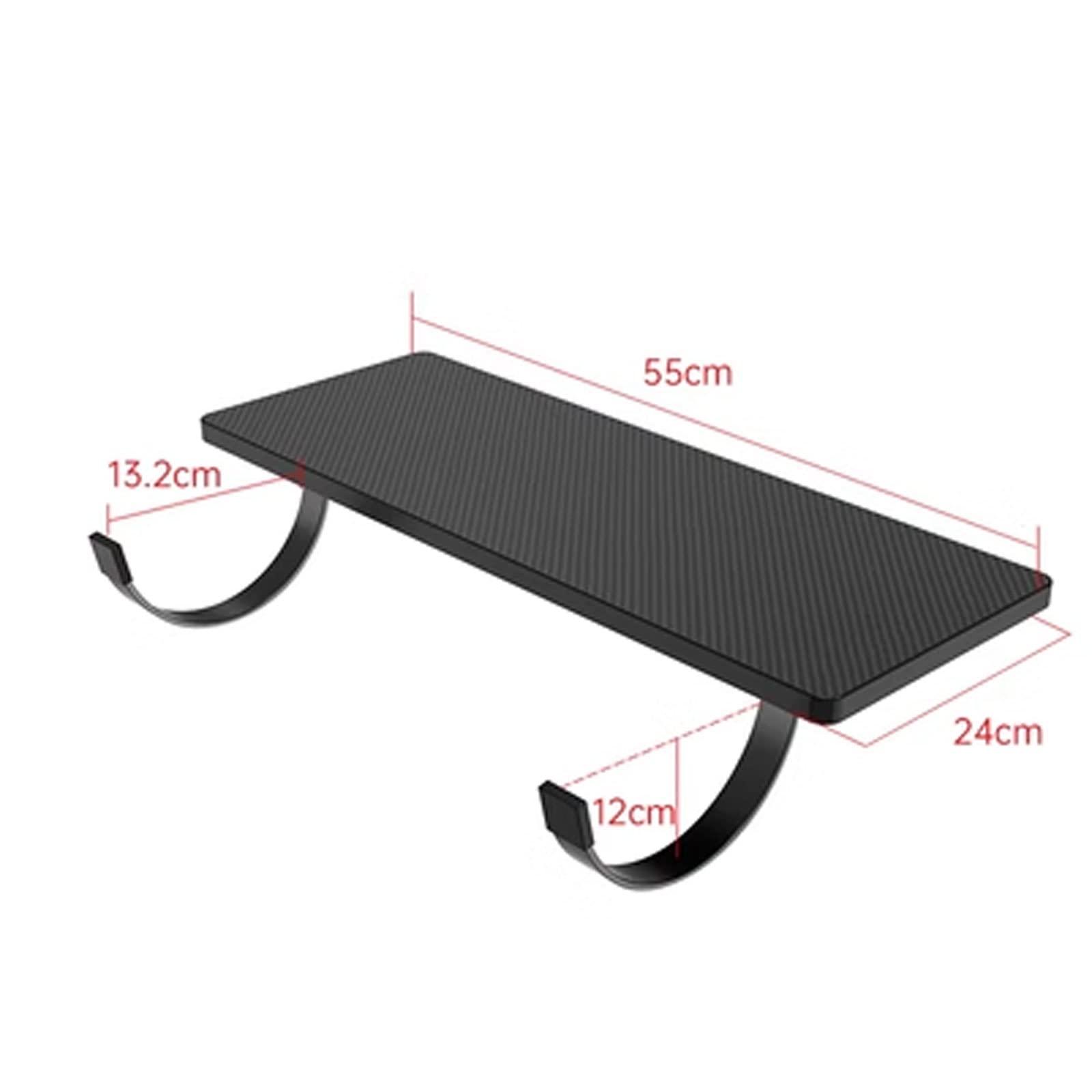 Ergonomic Computer Keyboard Stand for Desk，Extend Desktop Bow Mount Design Steel Bracket，Office Mouse and Keyboard Tray Suitable for Various Desktops(Carbon Fiber Color,55CM_Straight) - Image 2
