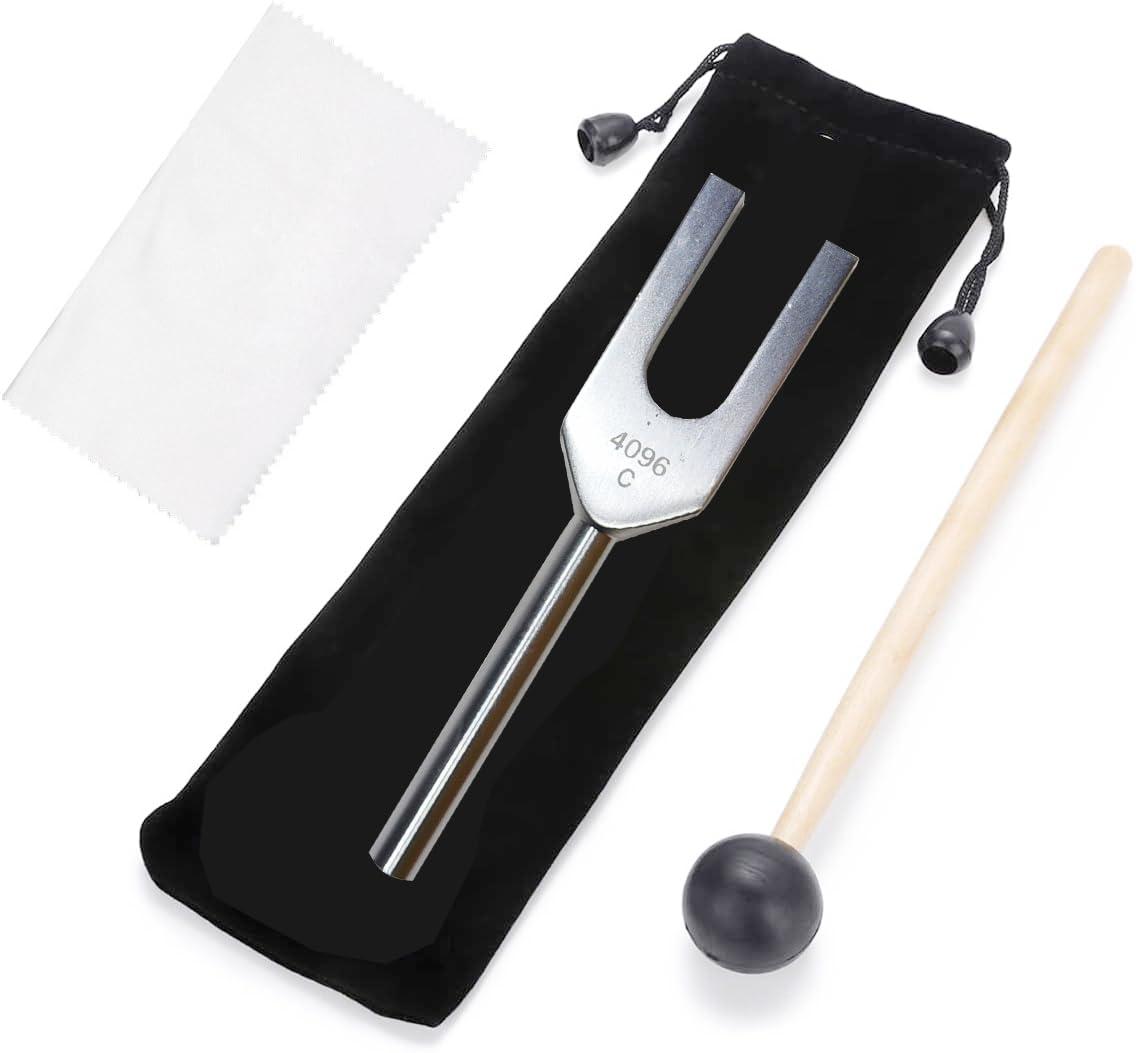 LeSage 4096hz Tuning Fork with Hammer for Healing, Medical-Grade Tuning Fork with Hammer Weight and Durability