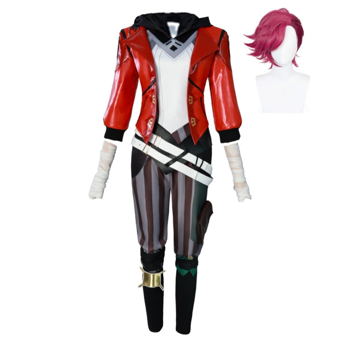 Vasojot Vi Cosplay Jacket Full Set Costume Adult Women Halloween Party Cosplay The Piltover Enforcer Vi Outfits