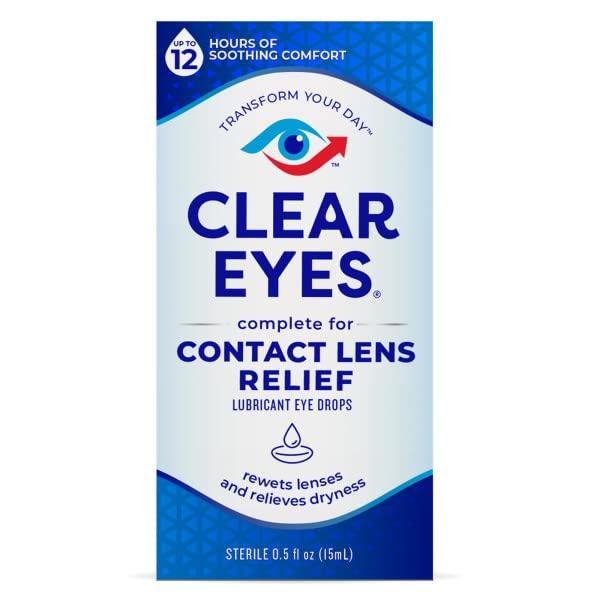 Clear Eyes Contact Lens Relief Soothing Eye Drops 0.50 oz (0.5 Fl Oz (Pack of 4)) - Image 2