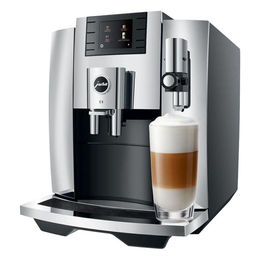 Jura E8 Automatic Coffee Machine with 17 Programmed Specialties, 2.8-Inch Display, and Professional Aroma Grinder (Chrome, Renewed) - Image 3