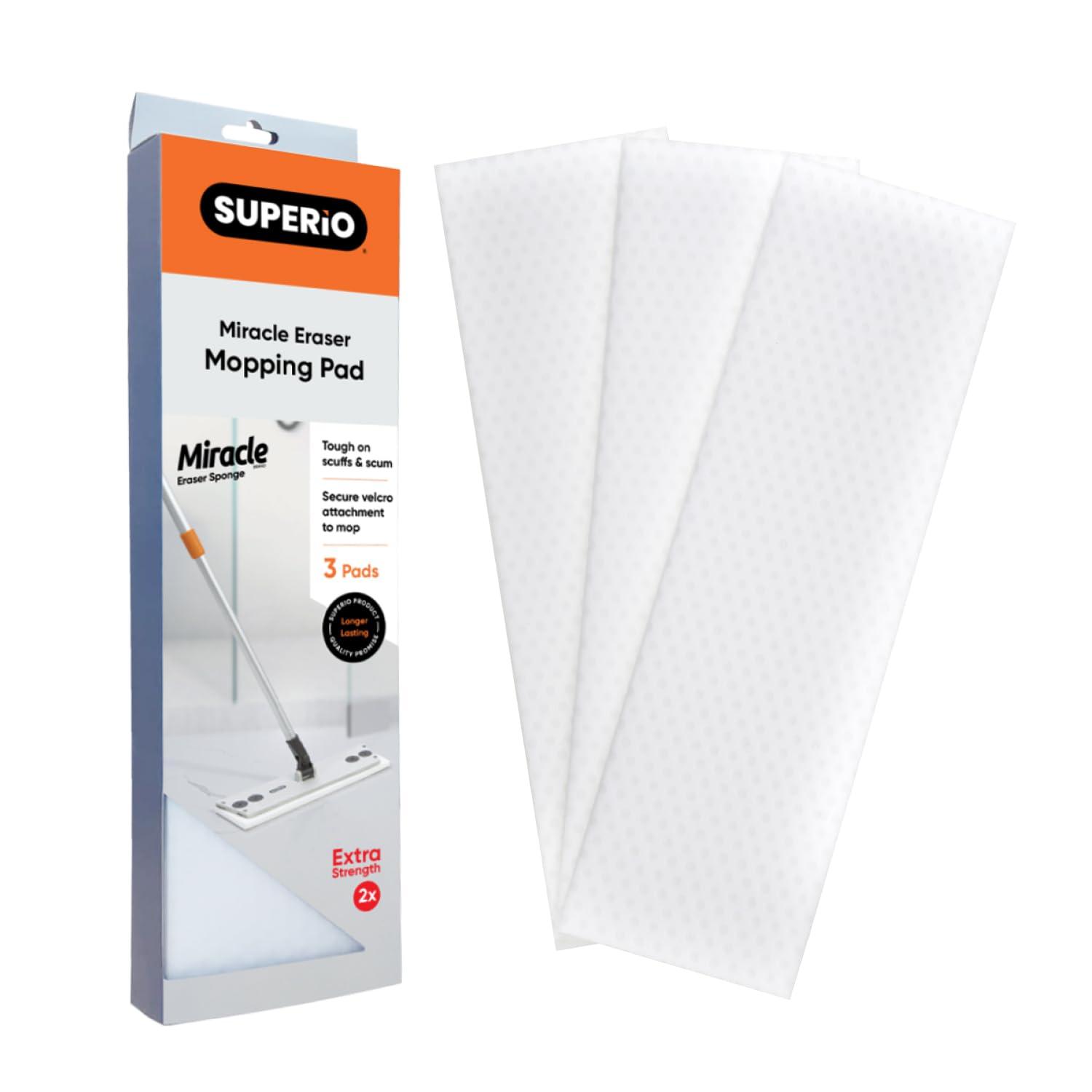 Superio Magic Eraser Mop Refill Head Replacement Miracle Mop Pads, 3 Pack - Image 1