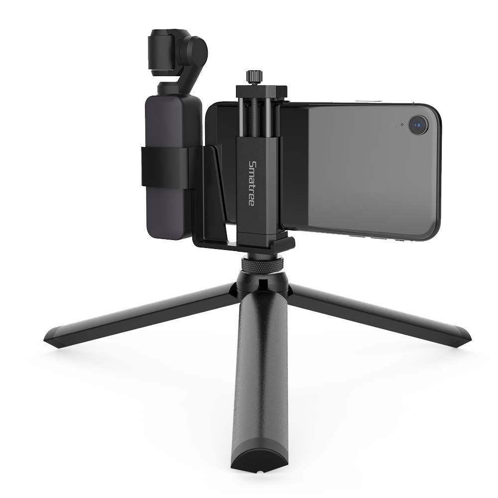 Smatree OSMO Pocket 2 Phone Holder Set Expansion Accessories with 1/4" Thread Screw and Tripod Compatible with DJI OSMO Pocket 2/ OSMO Pocket and Smartphone - Image 2