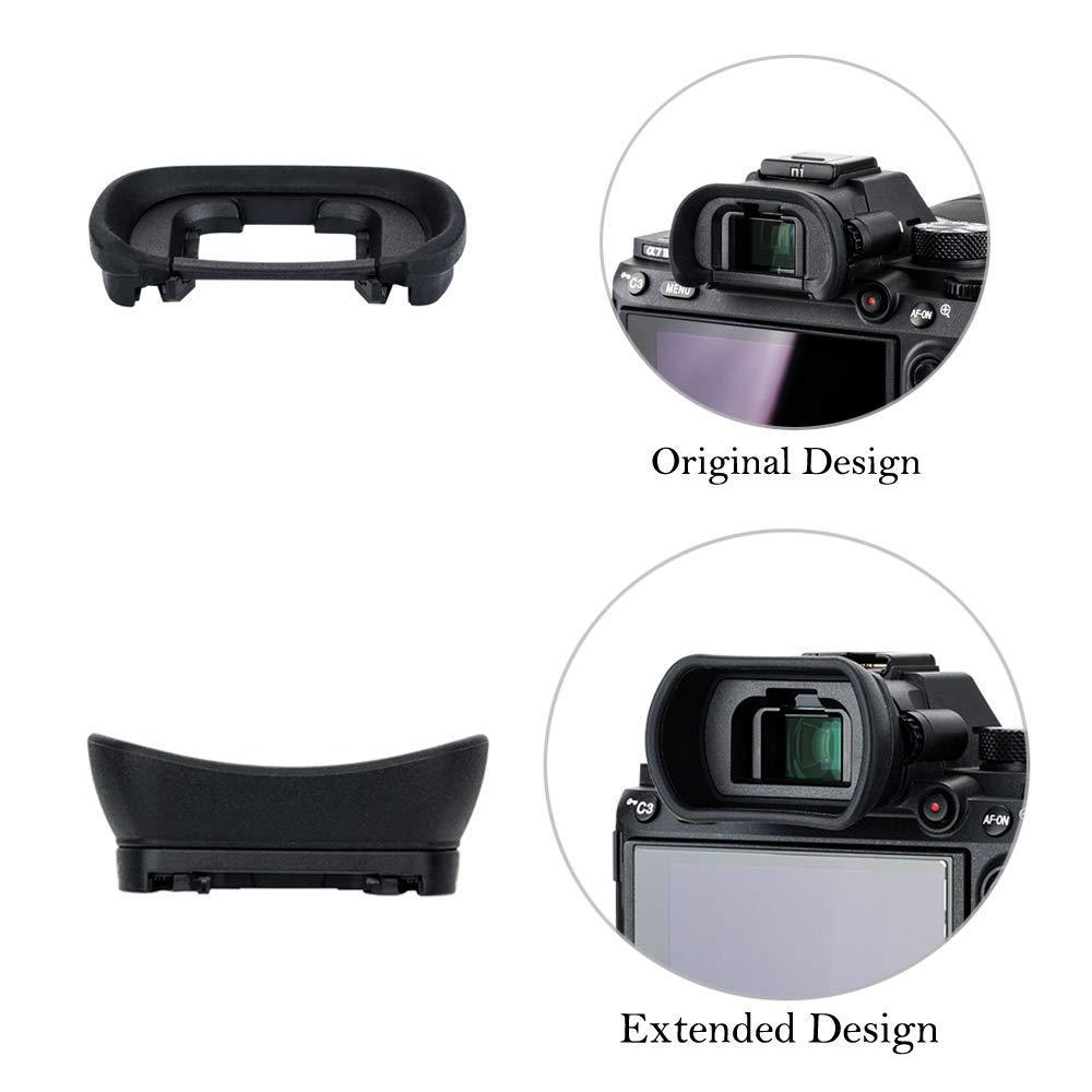 2 Packs Eyecup Eyepiece Eyeshade for Sony a7III a7II a7 a7R IV a7R II a7R III a7S II a9 a58 a99 II Viewfinder Replaces Sony FDA-EP18 FDA-EP16 FDA-EP15 Eye Cup - Image 2