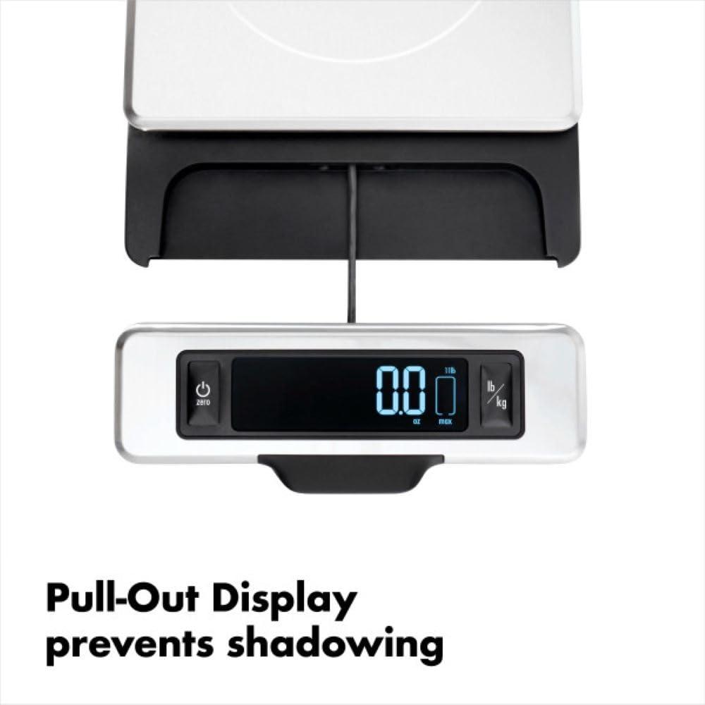 OXO Good Grips 11-Pound Stainless Steel Food Scale with Pull-Out Display - Image 4