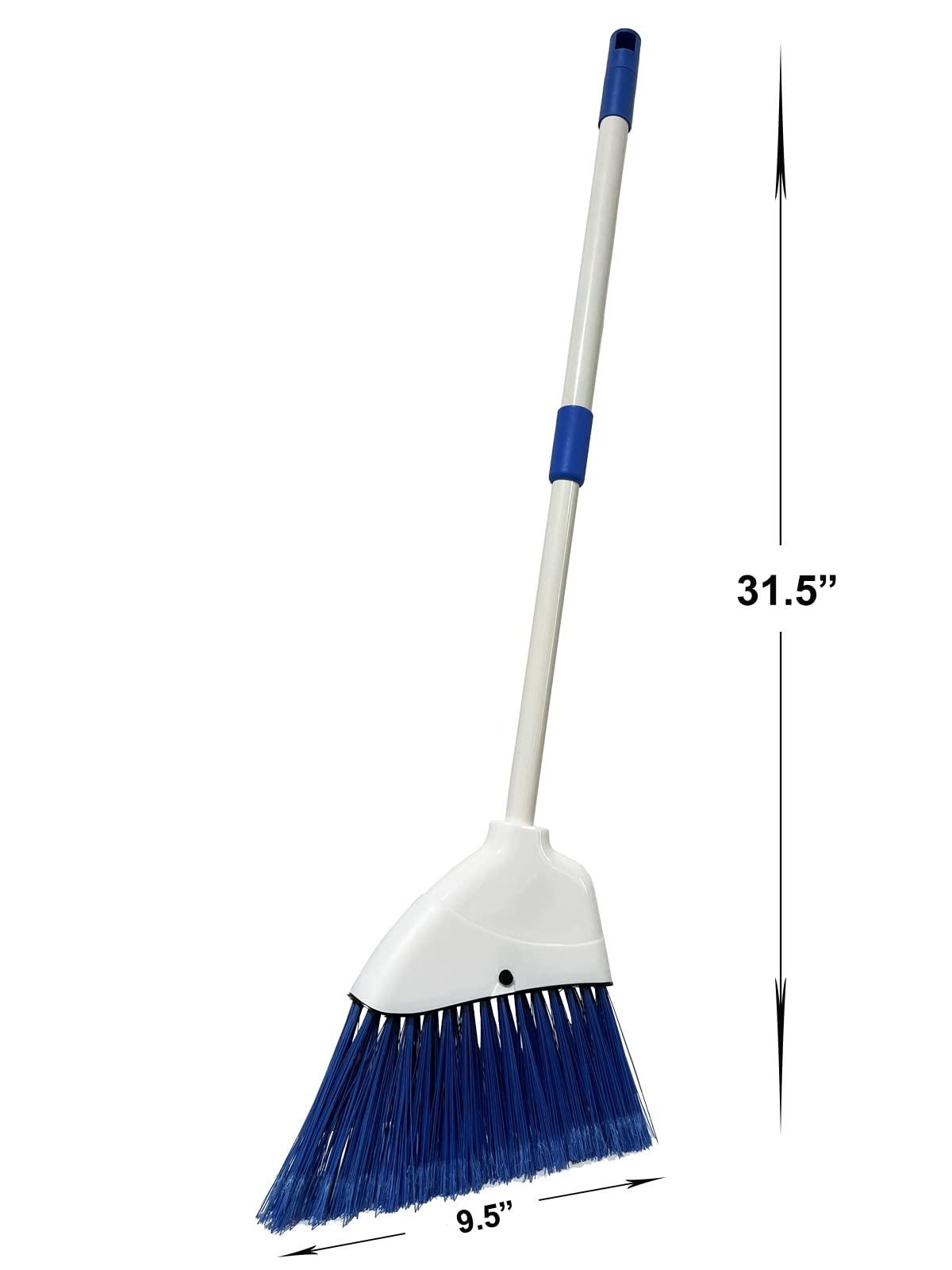 Xifando Kids Broom-Housekeeping Cleaning Tool for Kids Pretend Playing,Retractable Small Broom for Littler Helper(White+Blue) - Image 3