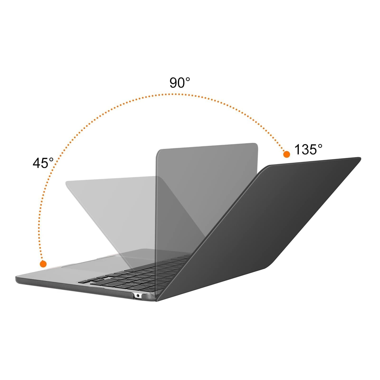 MOSISO Compatible with MacBook Air 13 inch Case 2025 2024 2023 2022 M4 A3240 M3 A3113 M2 A2681, Plastic Hard Shell&Keyboard Cover&Screen Film&Type C for MacBook Air 13.6 inch Case, Slate Gray - Image 4