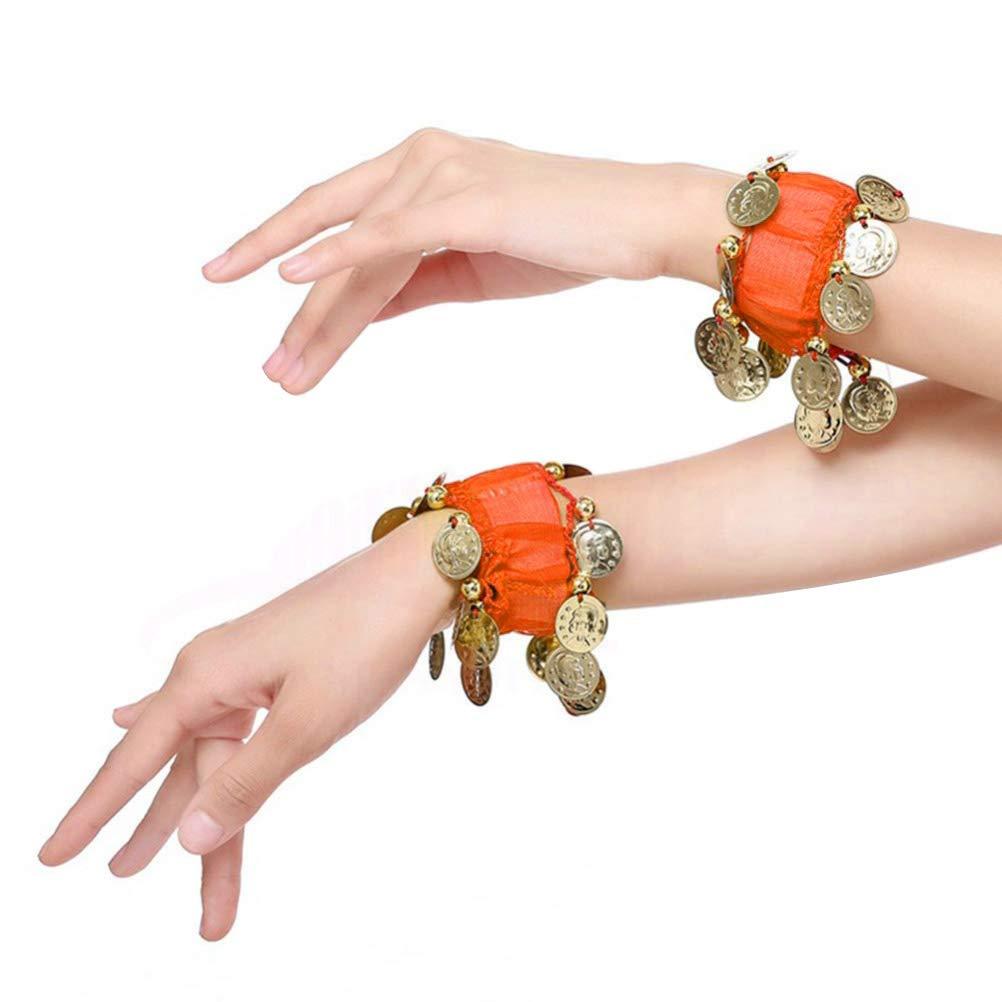 Cooyeah Belly Dance Skirt and Belly Dance Wrist Ankle Cuffs Bracelets - Image 3