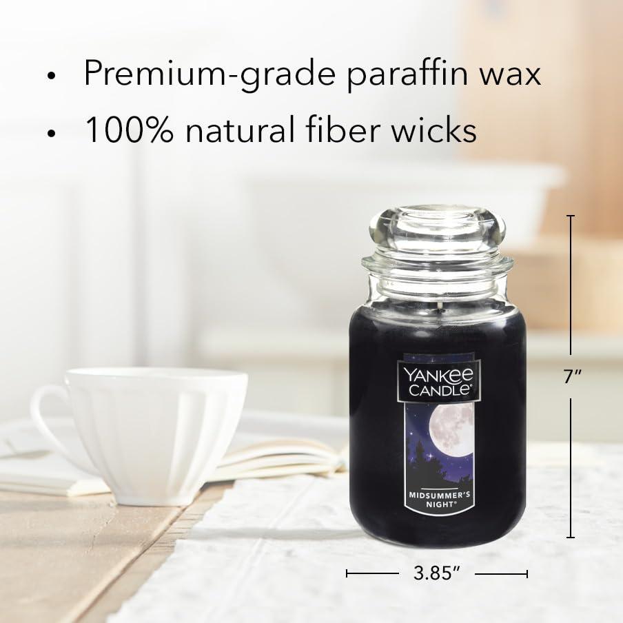Yankee Candle MidSummer's Night Scented Classic Large Single Wick Jar Candle 22oz with Over 110 Hours of Burn Time Ideal for Dinner Parties Relaxing Saturdays and Special Occasions - Image 4