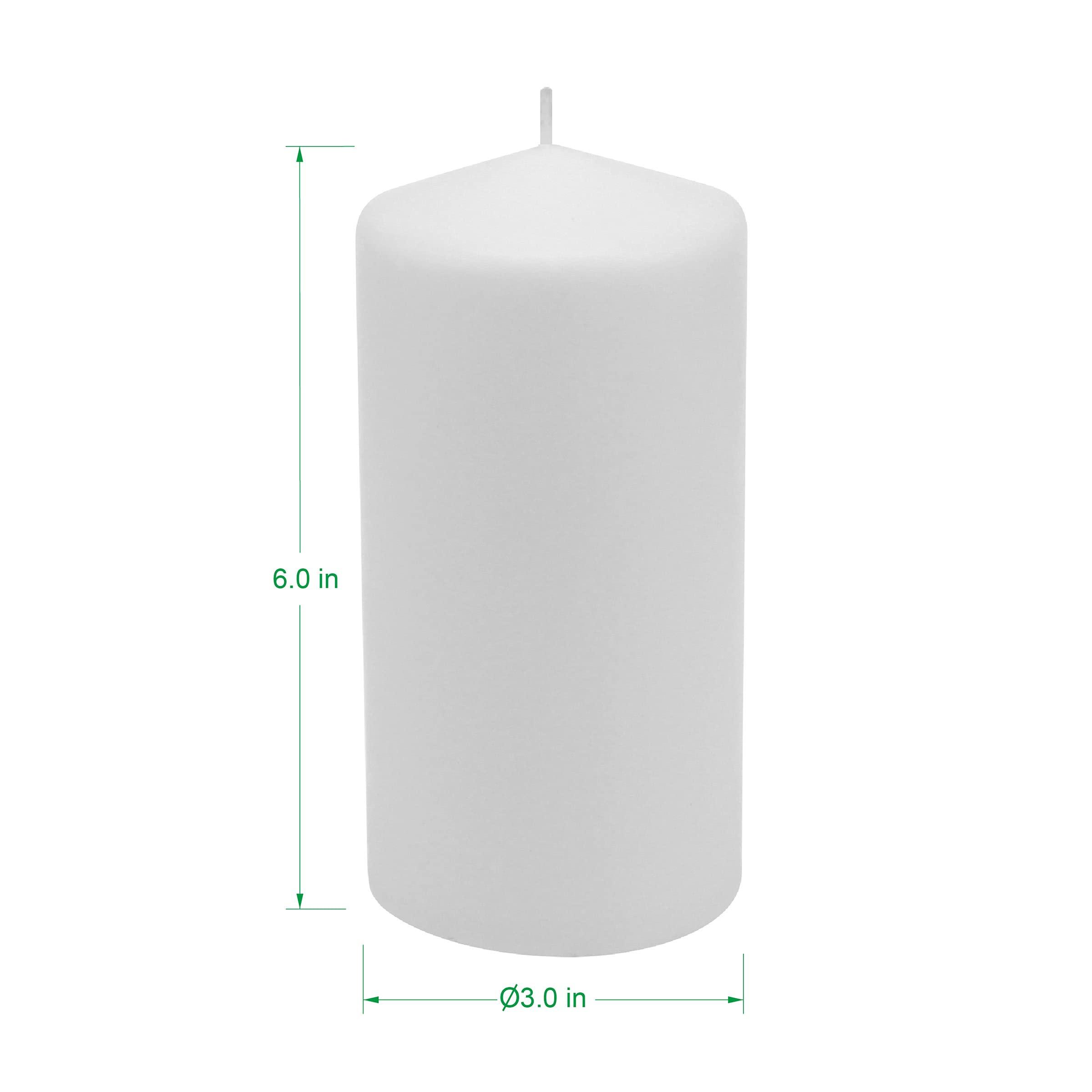 Stonebriar Unscented White Tall Pillar Candles, 65 Hour Burning Candle Pillars, Perfect for Decor, Weddings, Emergencies 3" X 6", 6 count - Image 6